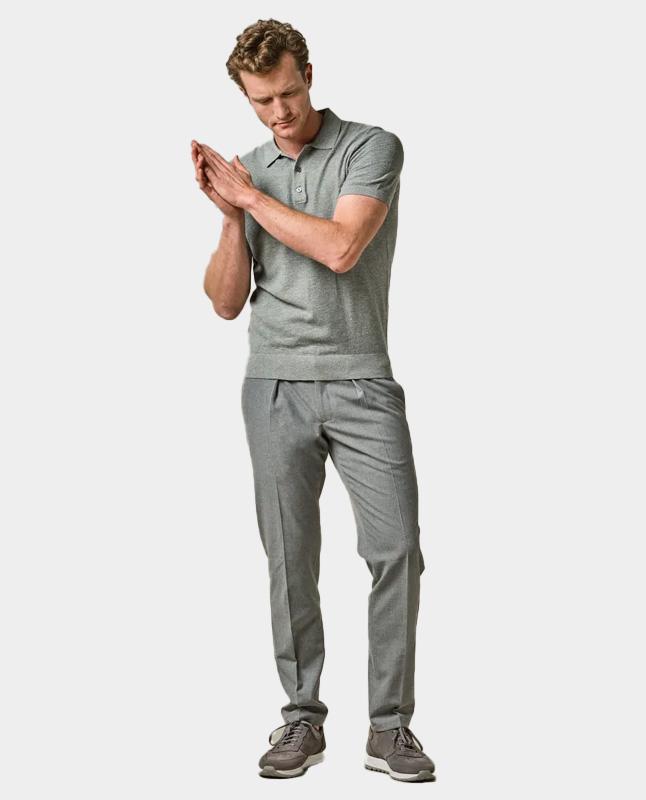 Profuomo Polo korte mouw Groen  Knitted PPWD10005D/Z2
