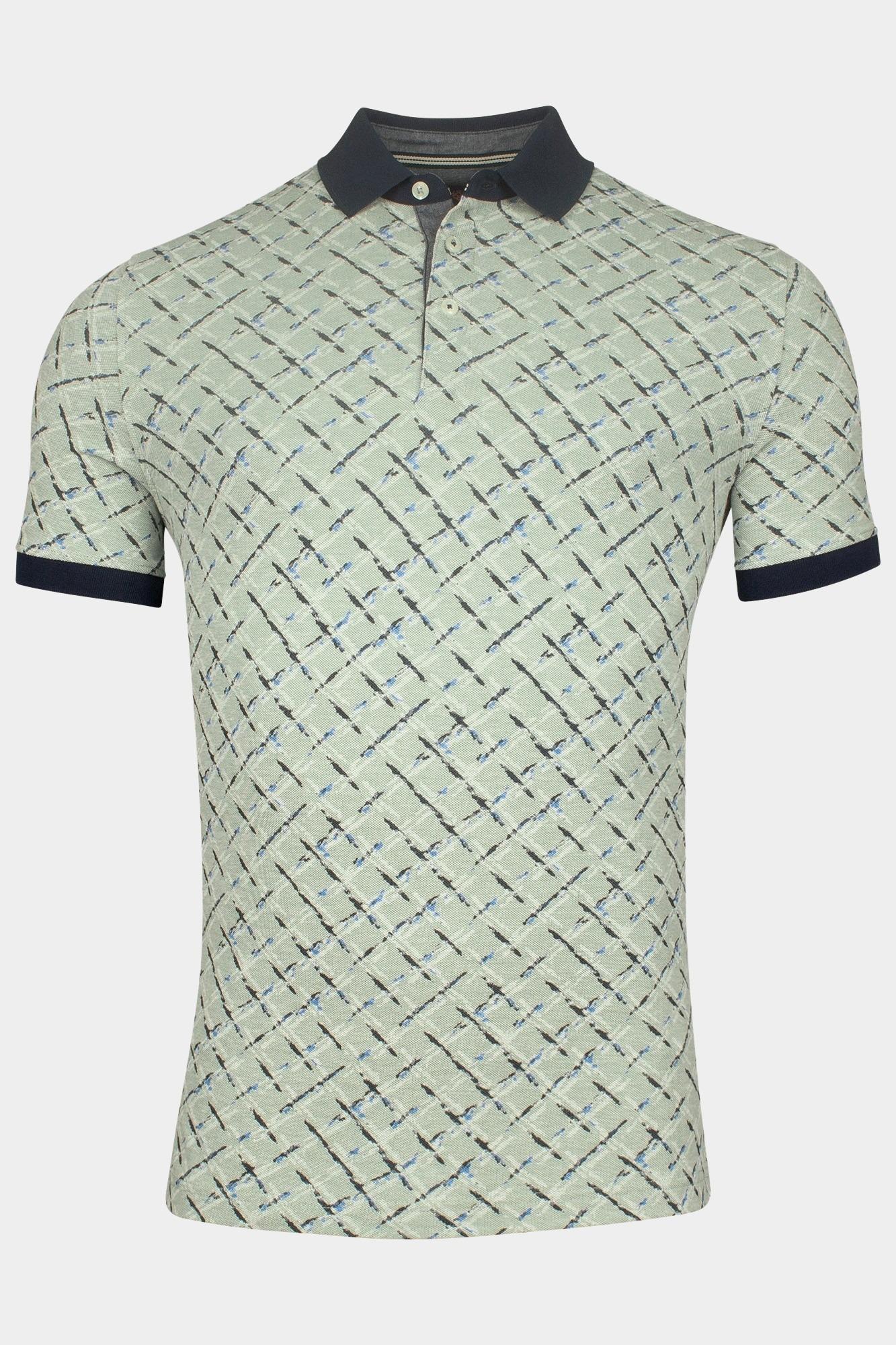Baileys Polo korte mouw Groen Poloshirt  2-tone Pique all o 515228/72
