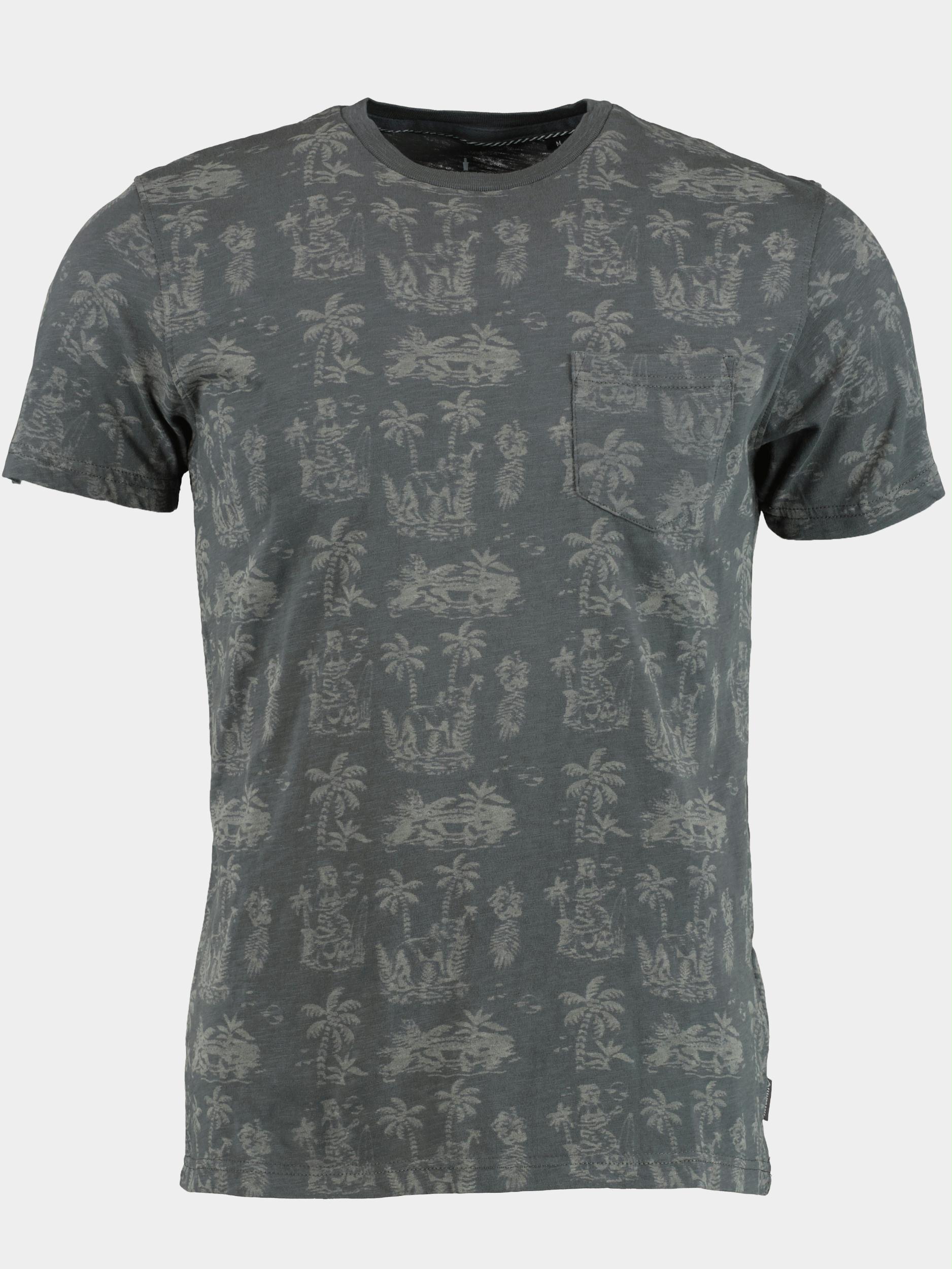 Donders 1860 T-shirt korte mouw Groen Shirt 39042/640
