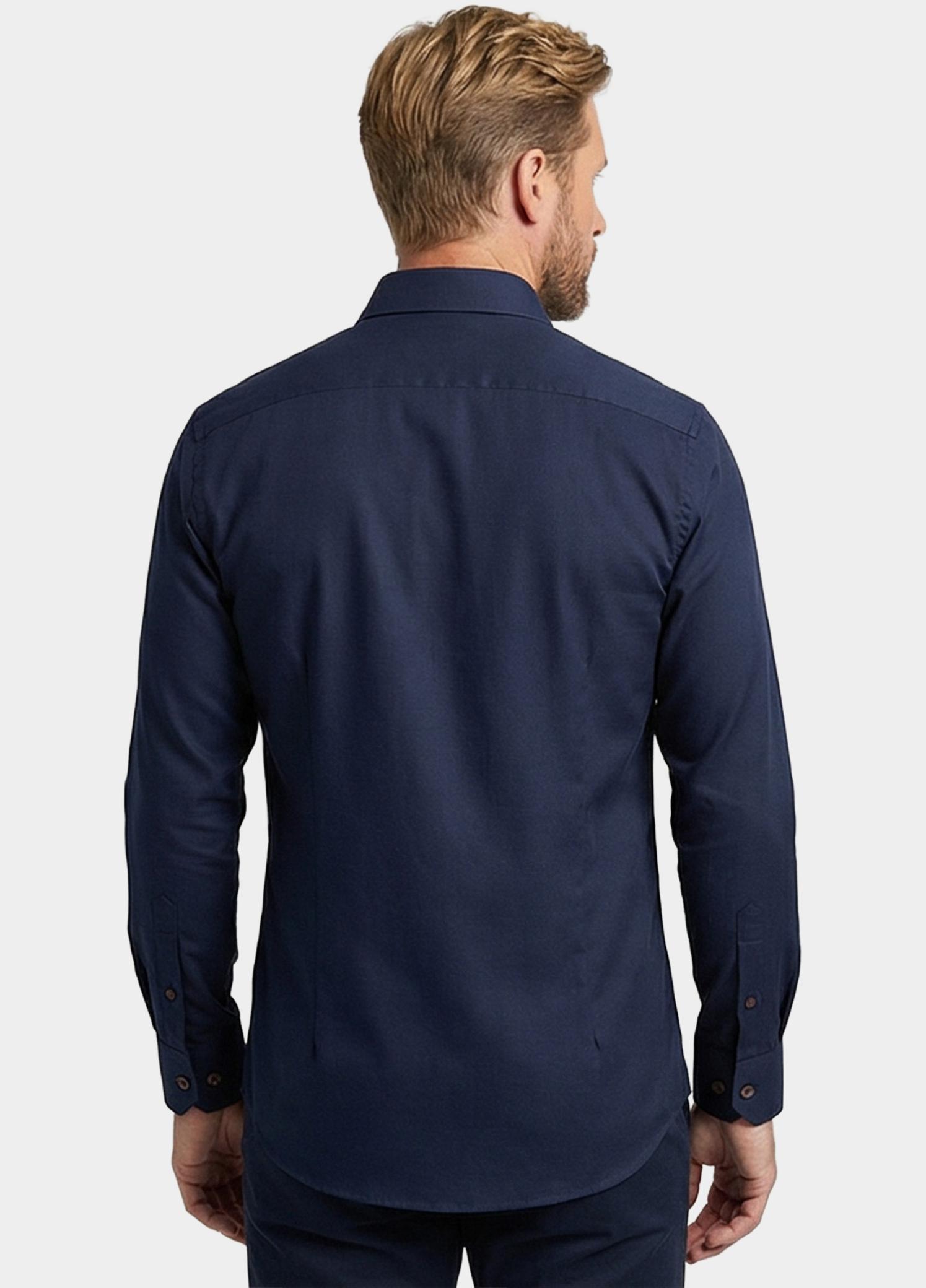 Giordano Overhemd heren Blauw Locarno Long Sleeve Semi Cuta 617864/60