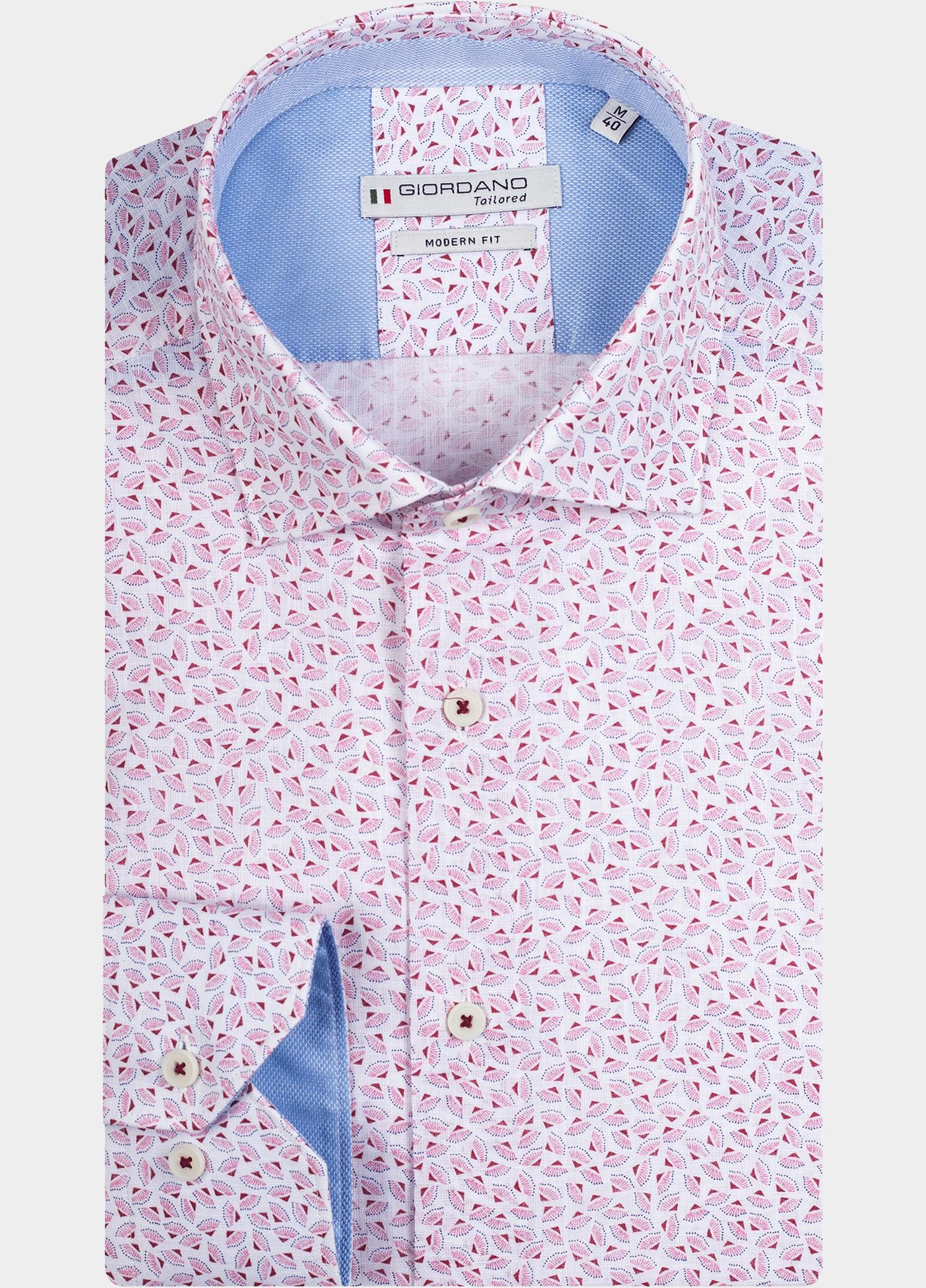 Giordano Overhemd heren Rood Maggiore, LS Semi Cutaway Wil 417885/30