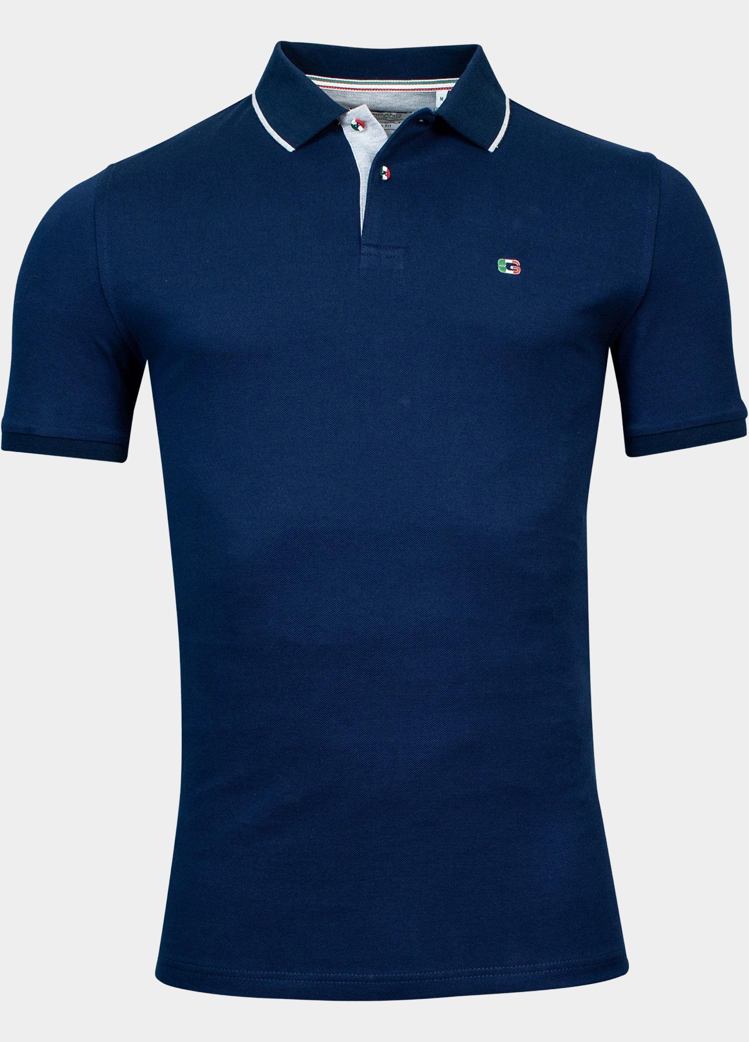 Giordano Polo heren Blauw Nico Signature Polo SS Pique 416587/69