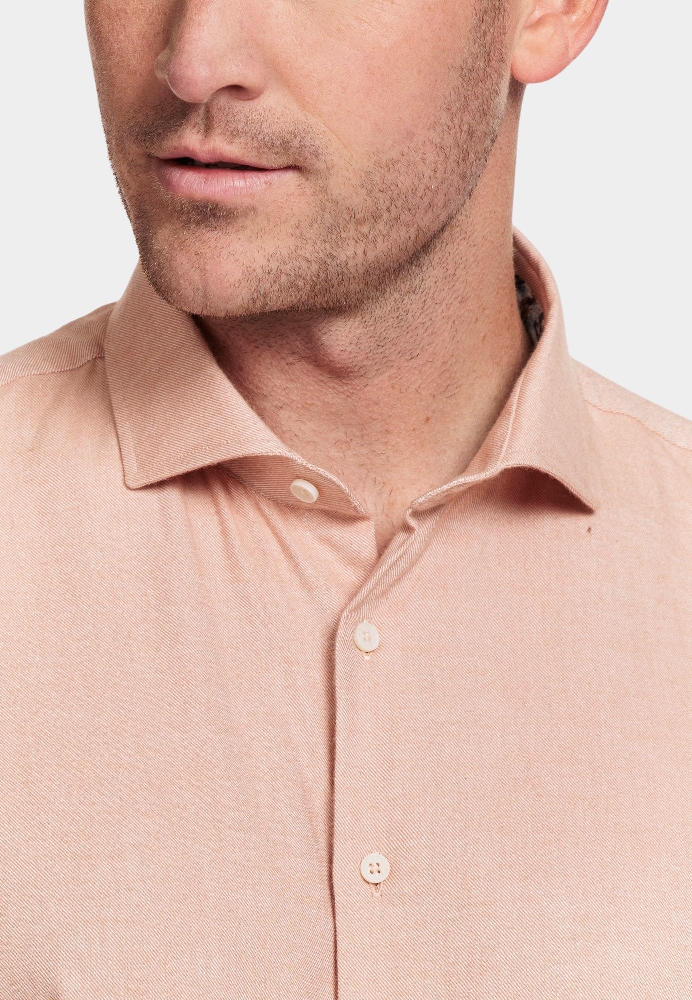 Giordano Casual hemd lange mouw Roze Row, LS Cutaway Soft Twill 327807/31