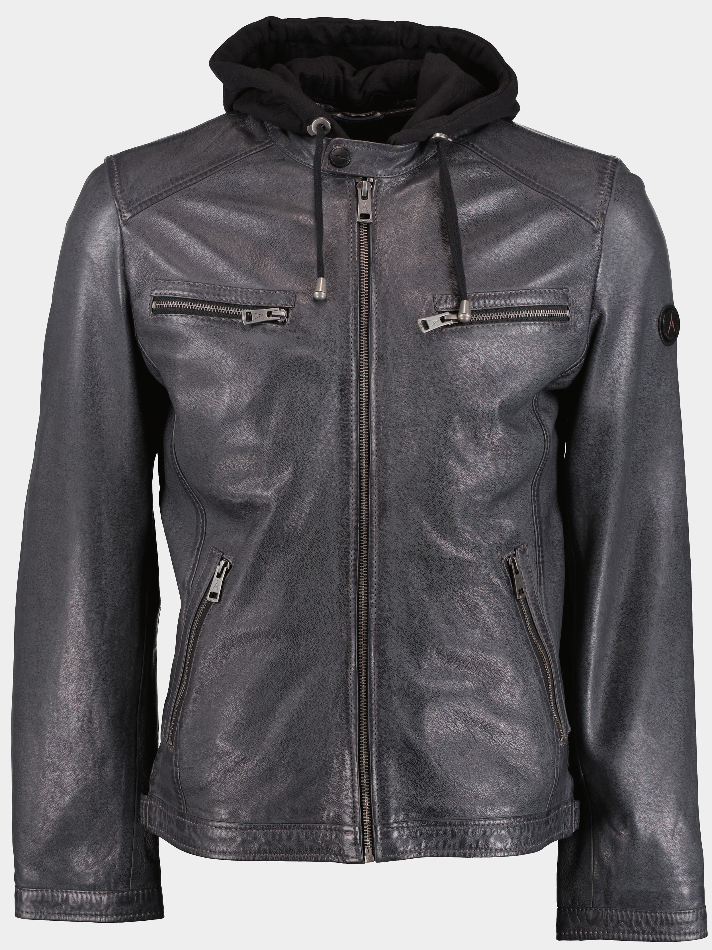 DNR Lederen jack Grijs Leather Jacket 52300/980