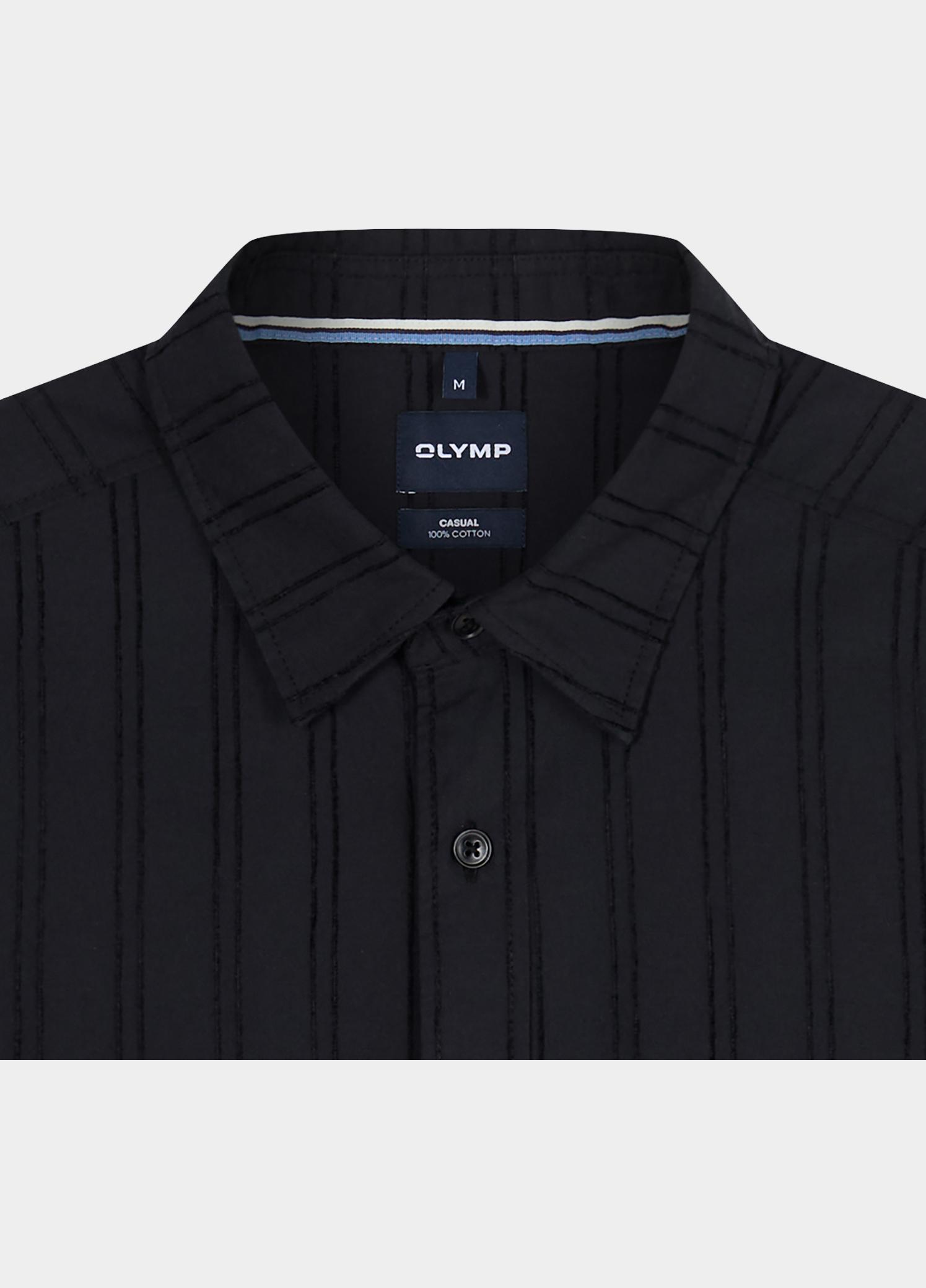Olymp Overhemd heren Zwart CASUAL D.2434/D.2434 408424/68