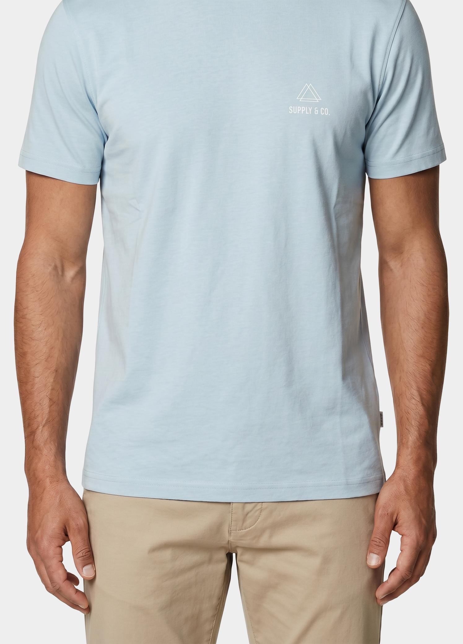 Supply & Co. T-shirt heren Blauw Basic T-shirt SCO25108BA01/210 light blue