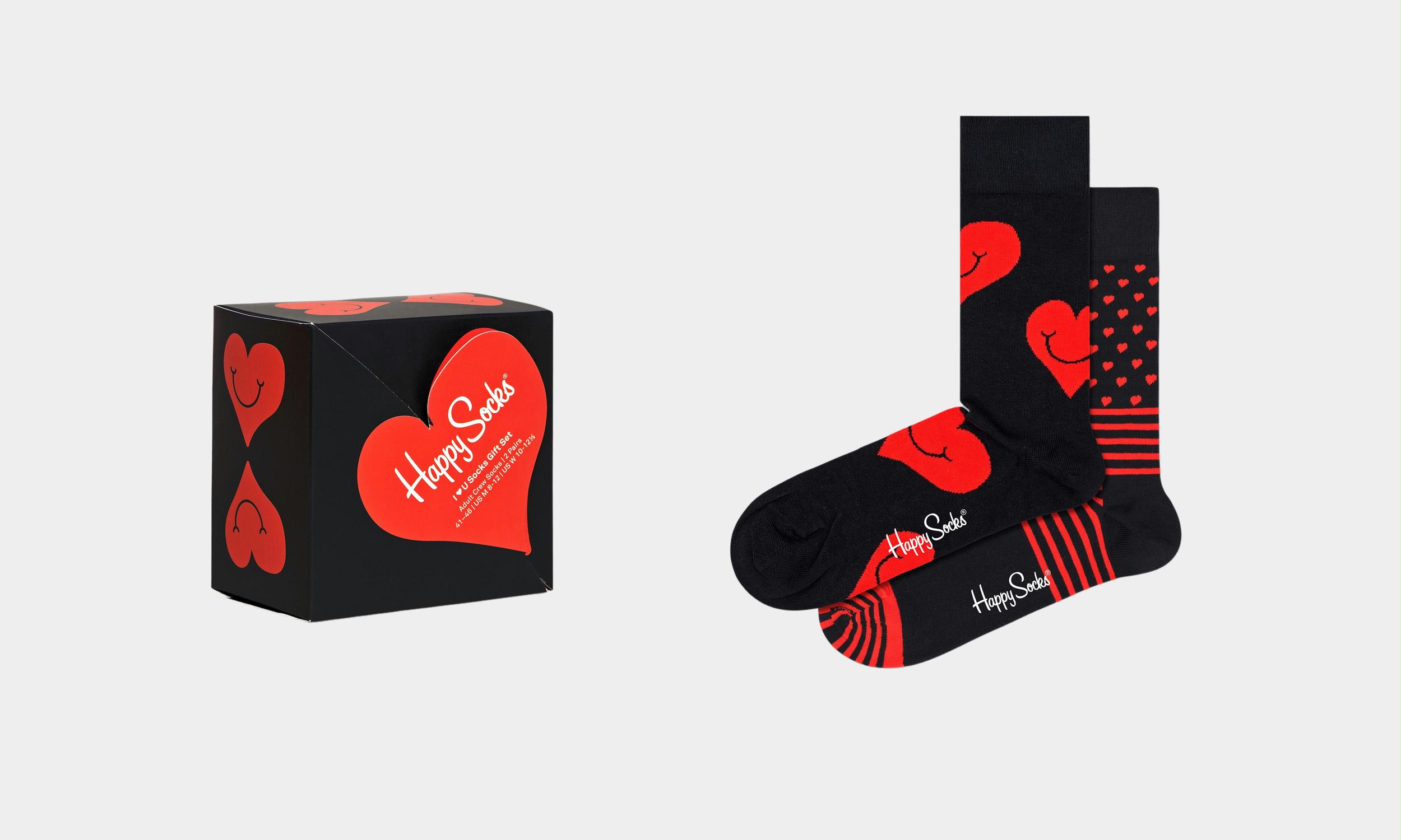 lobby Samenwerking porselein Happy Socks Cadeaubox Sokken Rood 2-Pack I Heart You Gift Set XVAL02/9350 |  Bos Men Shop