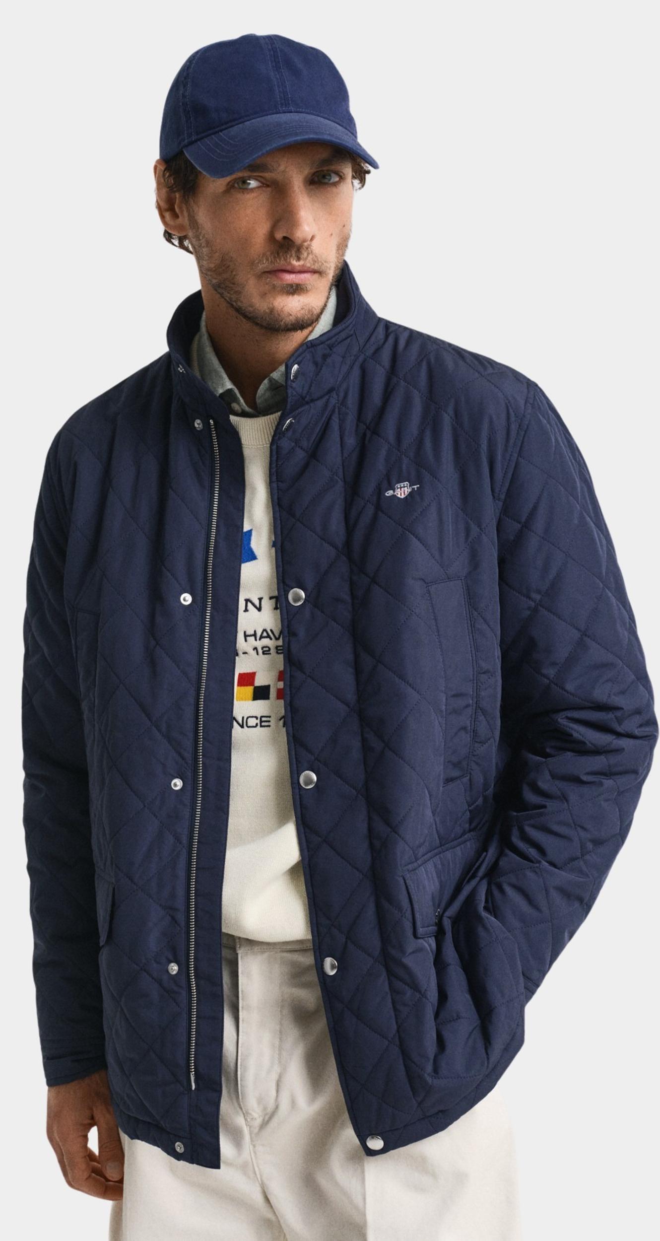 Gant Winterjack Blauw QUILTED WINDCHEATER MID JACKE 7006497/433