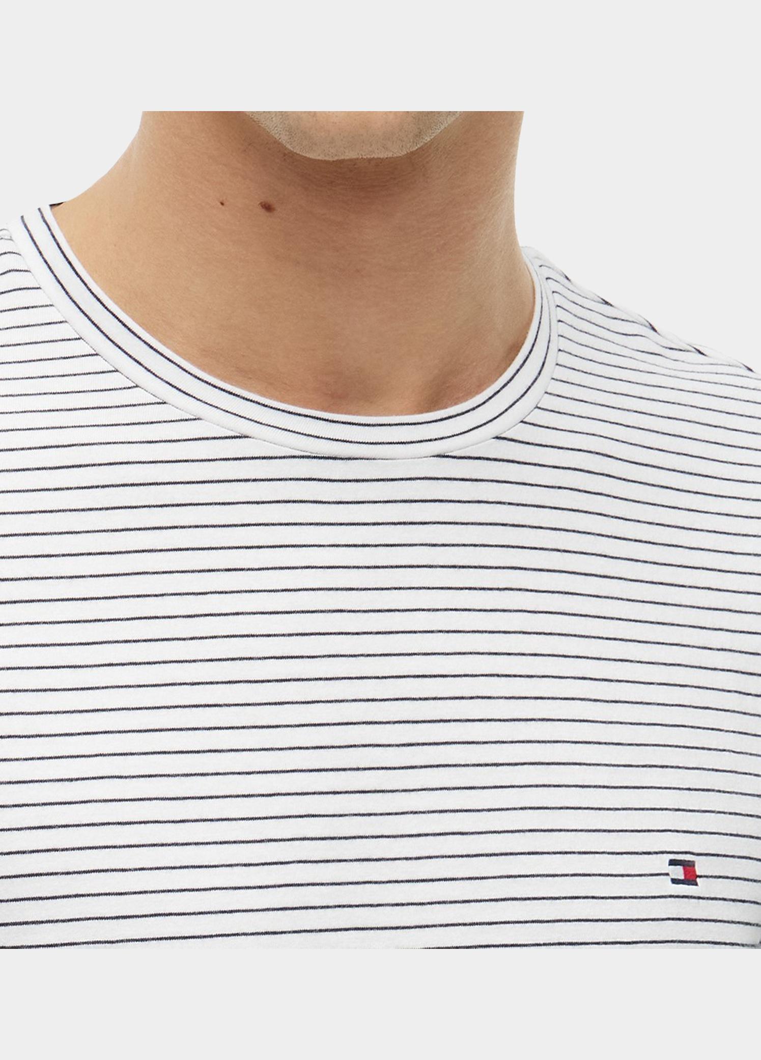 Tommy Hilfiger T-shirt heren Wit ESS Seasonal Reg Fit Stripe Te MW0MW40923/0FC