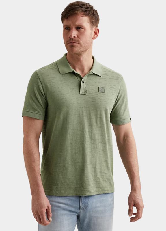 PME Legend Polo korte mouw Groen Short sleeve polo jacquard je PPSS2604868/6123