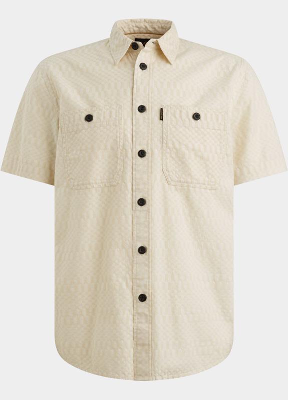 PME Legend Casual hemd korte mouw Beige Short Sleeve Shirt Jacquard PSIS2603270/7013