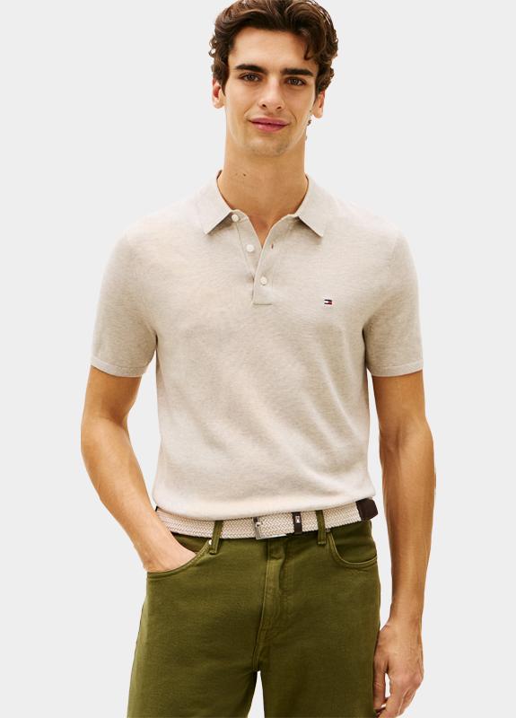 Tommy Hilfiger Polo korte mouw Bruin ESSENTIAL COTTON KNITTED POLO MW0MW37396/RE5