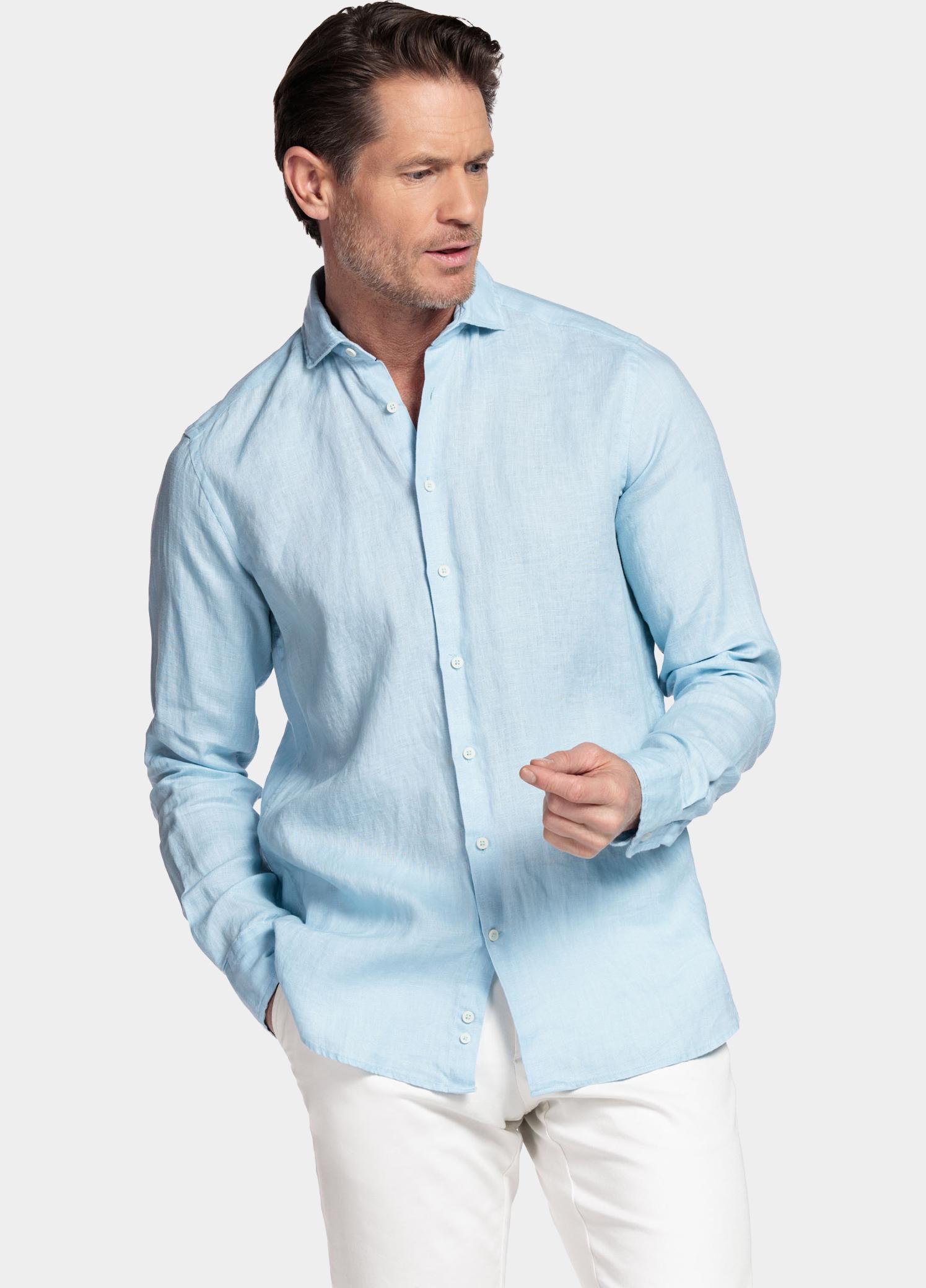 Giordano Overhemd heren Blauw Row Long Sleeve Cutaway Soft 617810/61