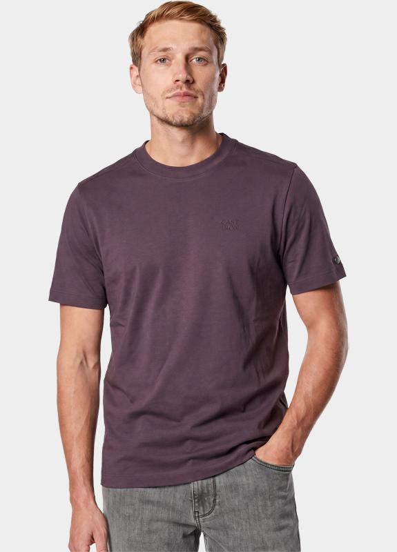 Cast Iron T-shirt heren Paars Short sleeve r-neck regular f CTSS2605587/4321