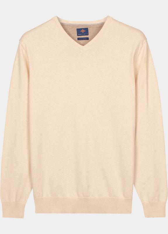Baileys Pullover heren Beige V-Neck Pullover with low powe 618100/125