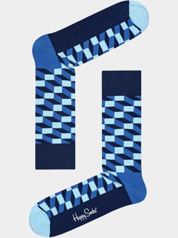 Happy Socks Sokken Blauw Filled Optic FIO01/6050