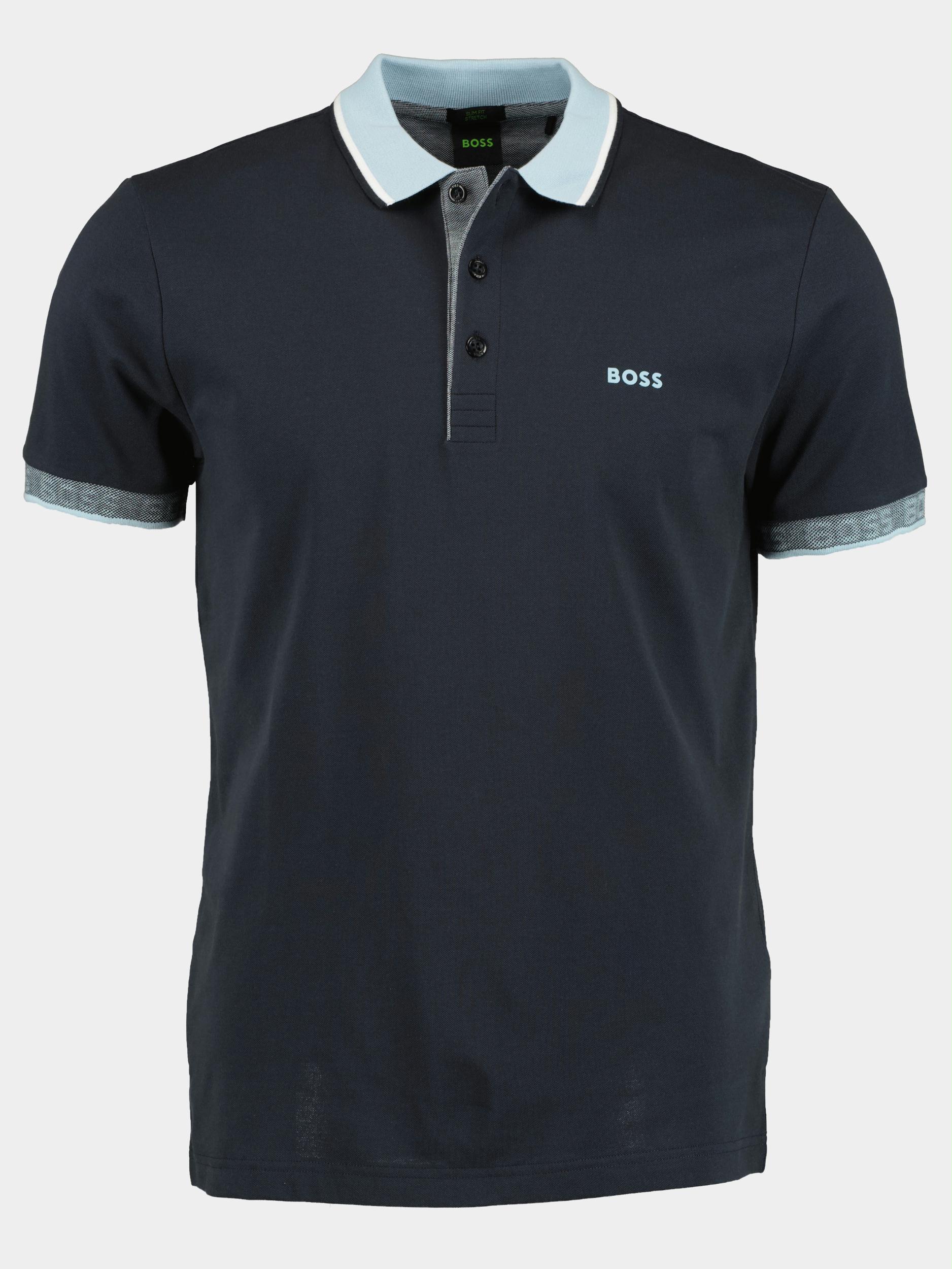 BOSS Green Polo korte mouw Blauw Paule 10226584 01 50471914 402