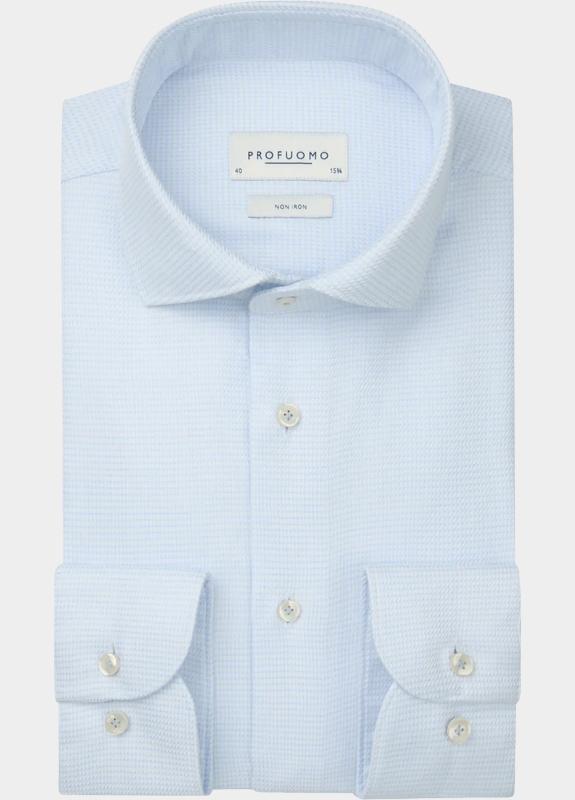 Profuomo Business hemd lange mouw Blauw  PPWH30004/A