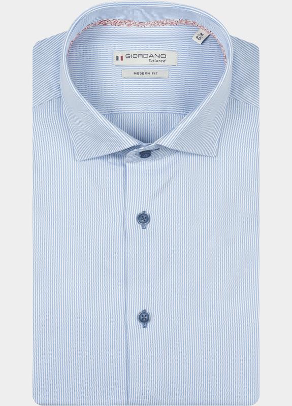 Giordano Overhemd heren Blauw Maggiore Long Sleeve Semi Cut 617851/62