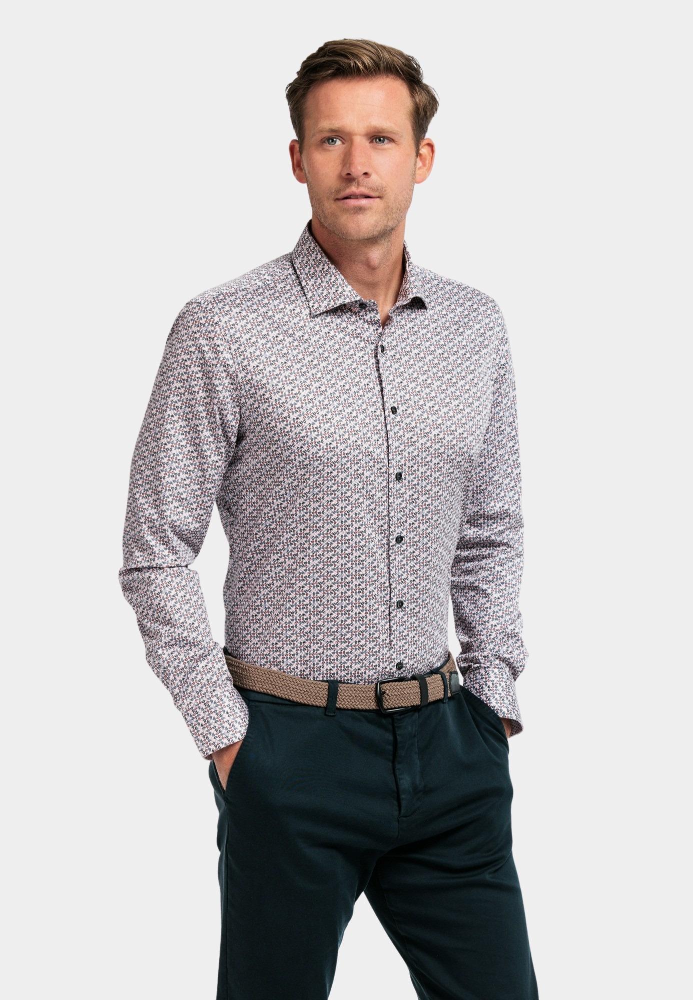 Giordano Casual hemd lange mouw Roze Maggiore, LS Semi Cutaway Min 427867/50