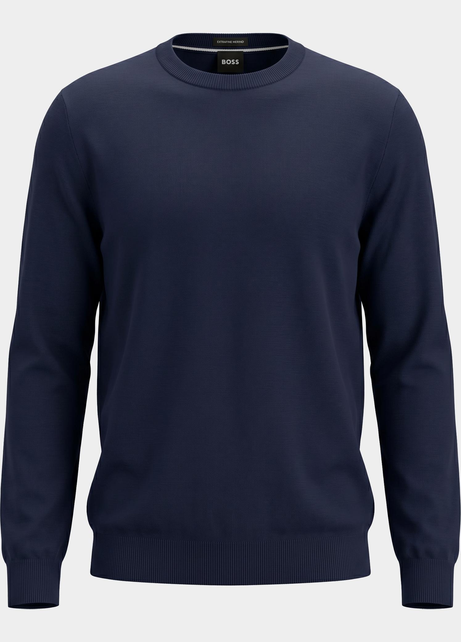 BOSS Black Pullover heren Blauw H-Leno-L 10283210 01 50571914/404