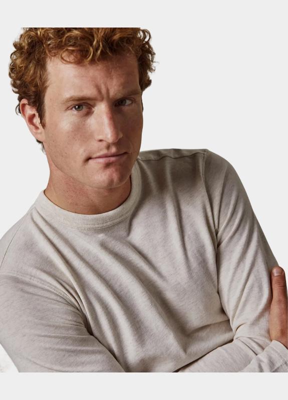 Profuomo T-shirt lange mouw Beige  PP2T00002/A