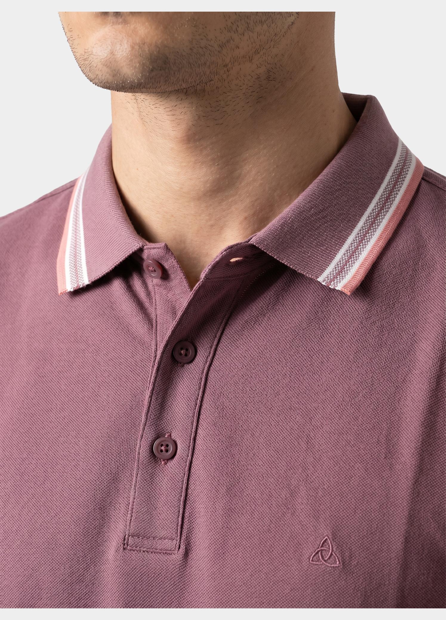 Scotland Blue Polo heren Paars Brick Polo Plain Contrast Col SPE25108BR06SB/765 grape