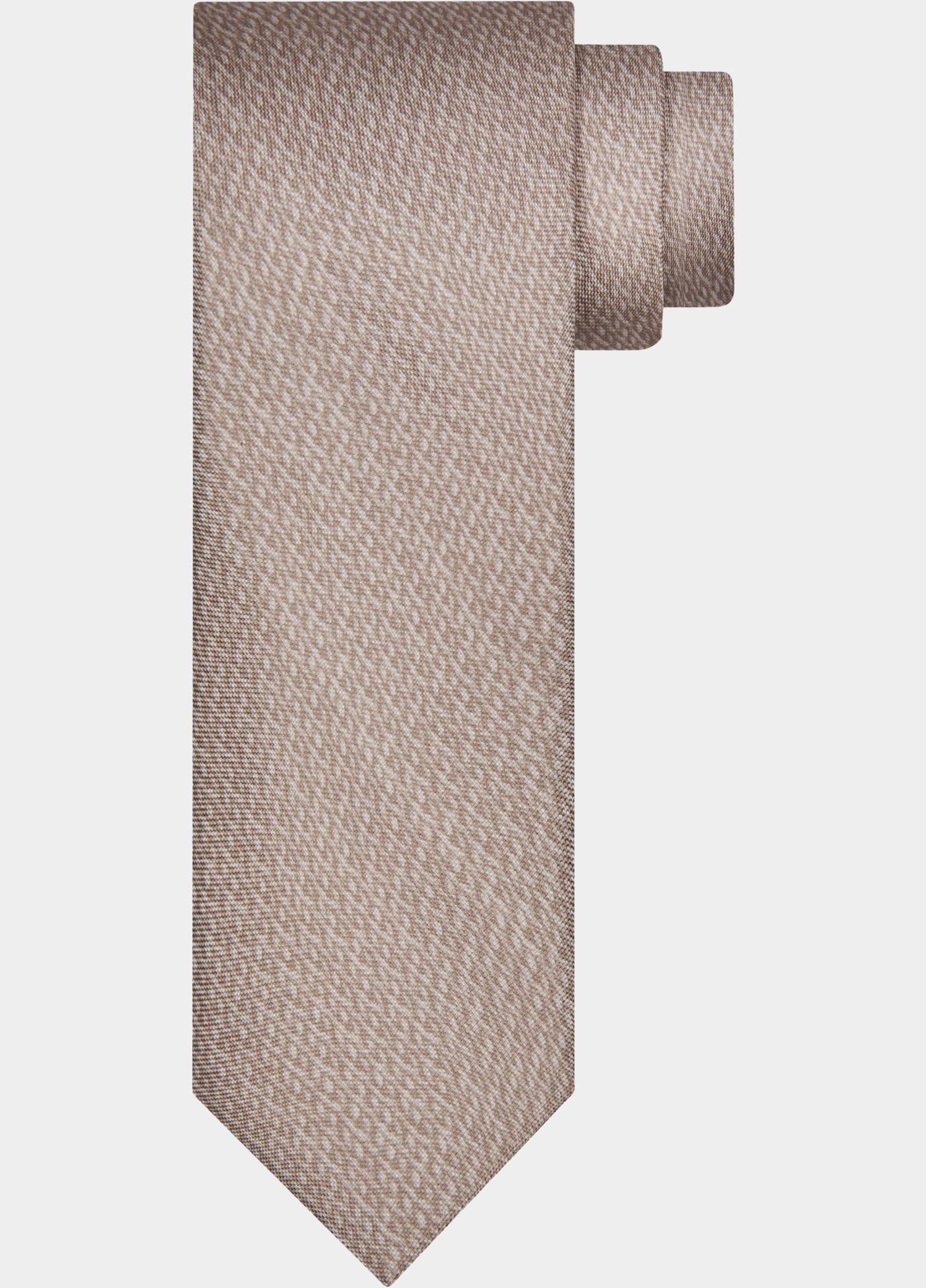Profuomo Stropdas Beige TIE SILK PRINT BEIGE PPWA30023/D