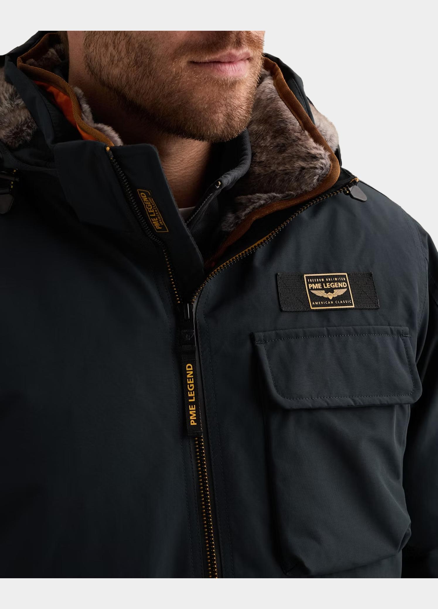 PME Legend Winterjas heren Blauw Semi long jacket ROCK-PACK PJA2609158/5281