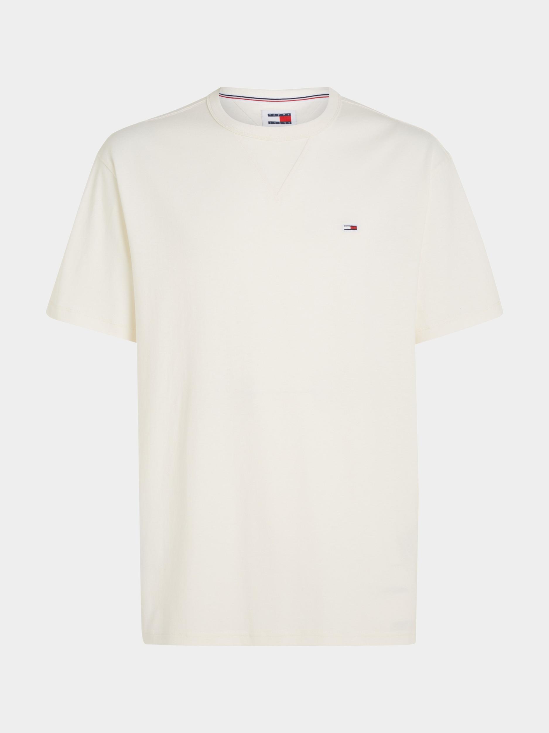 Tommy Jeans T-shirt korte mouw Wit Slim Rib Detail DM0DM18649/YBH