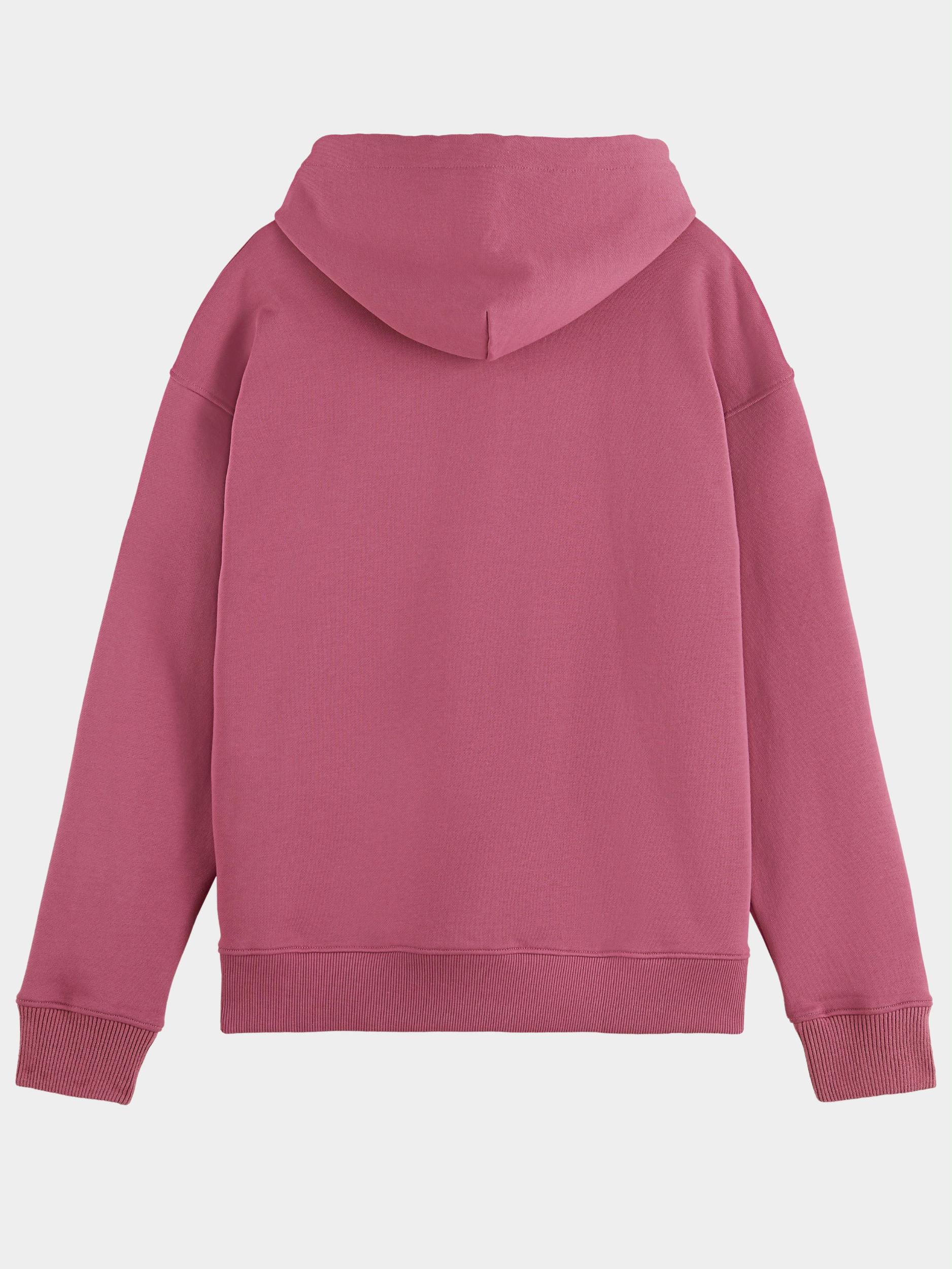 Scotch & Soda Sweater Paars Unisex hoodie in Organic cotto 169940/0506