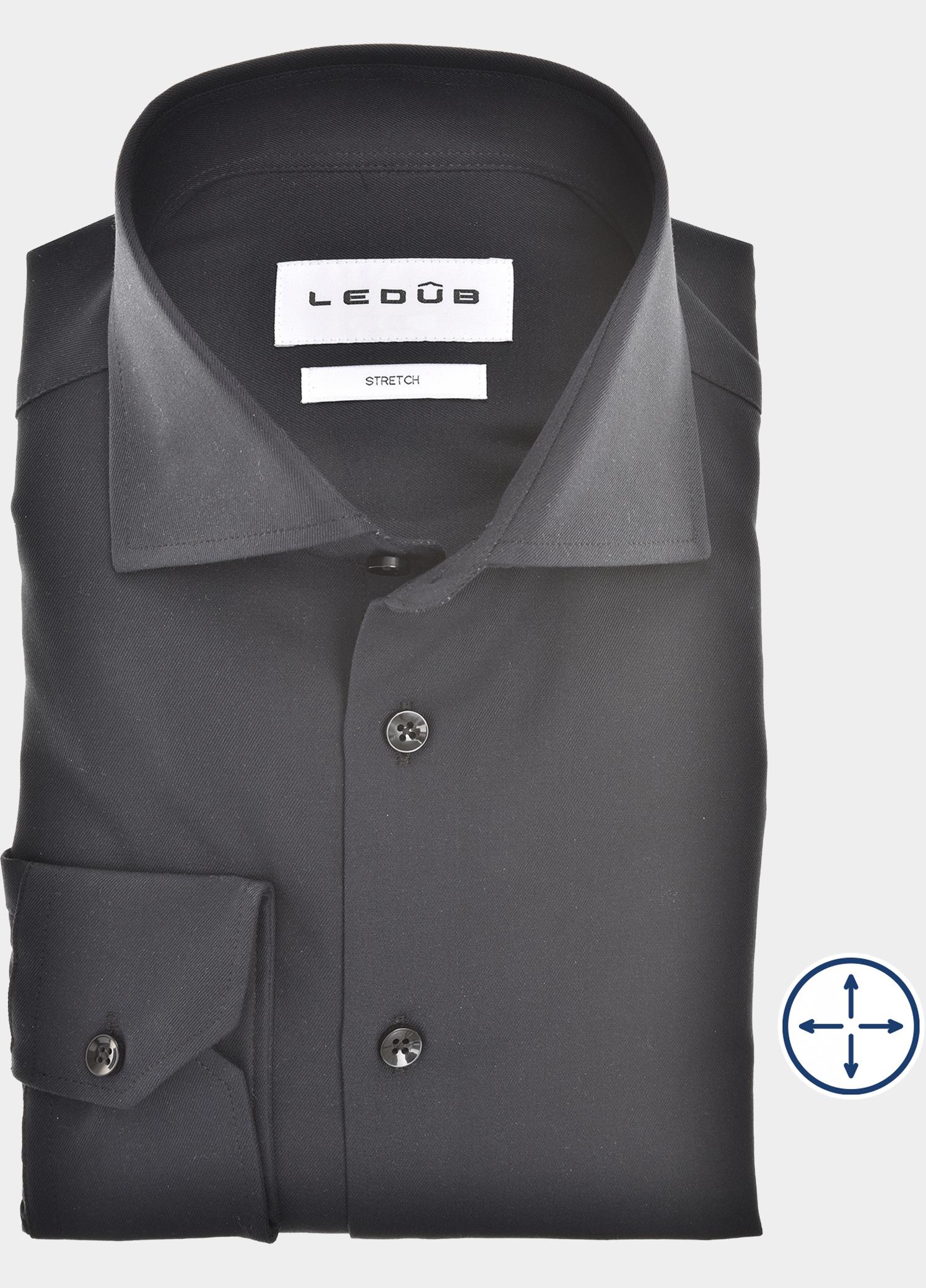 Ledub Business hemd lange mouw Zwart LE24304 MFN5 0323516/290-000-000