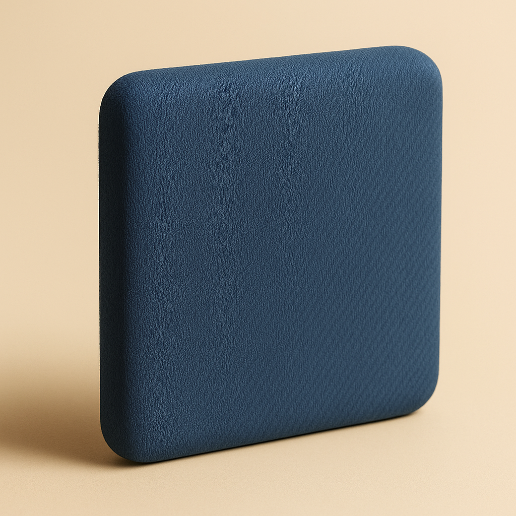 Kussen van blauw denim