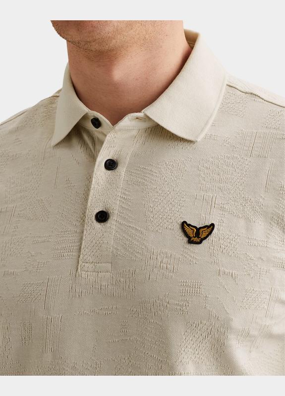 PME Legend Polo korte mouw Beige Short sleeve polo jacquard je PPSS2603883/7013