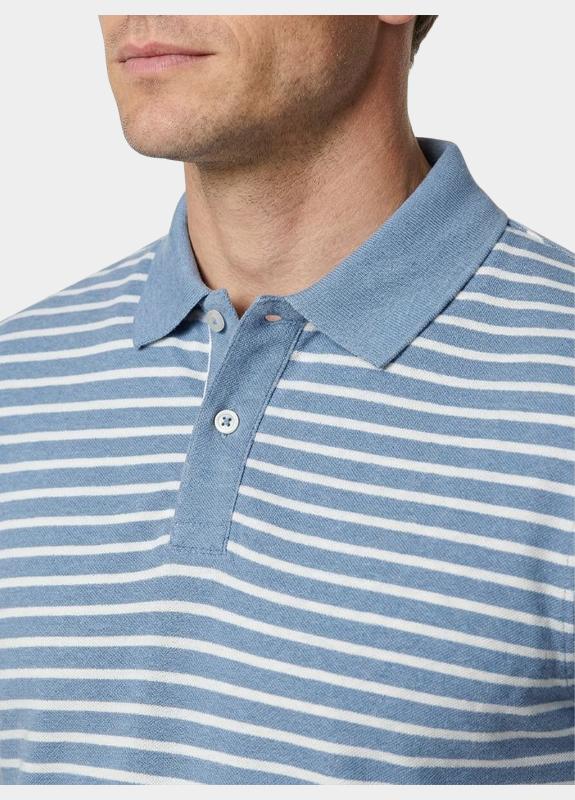 Scotland Blue Polo heren Blauw Otis Polo Stripe SPE26108OT10SB/4006