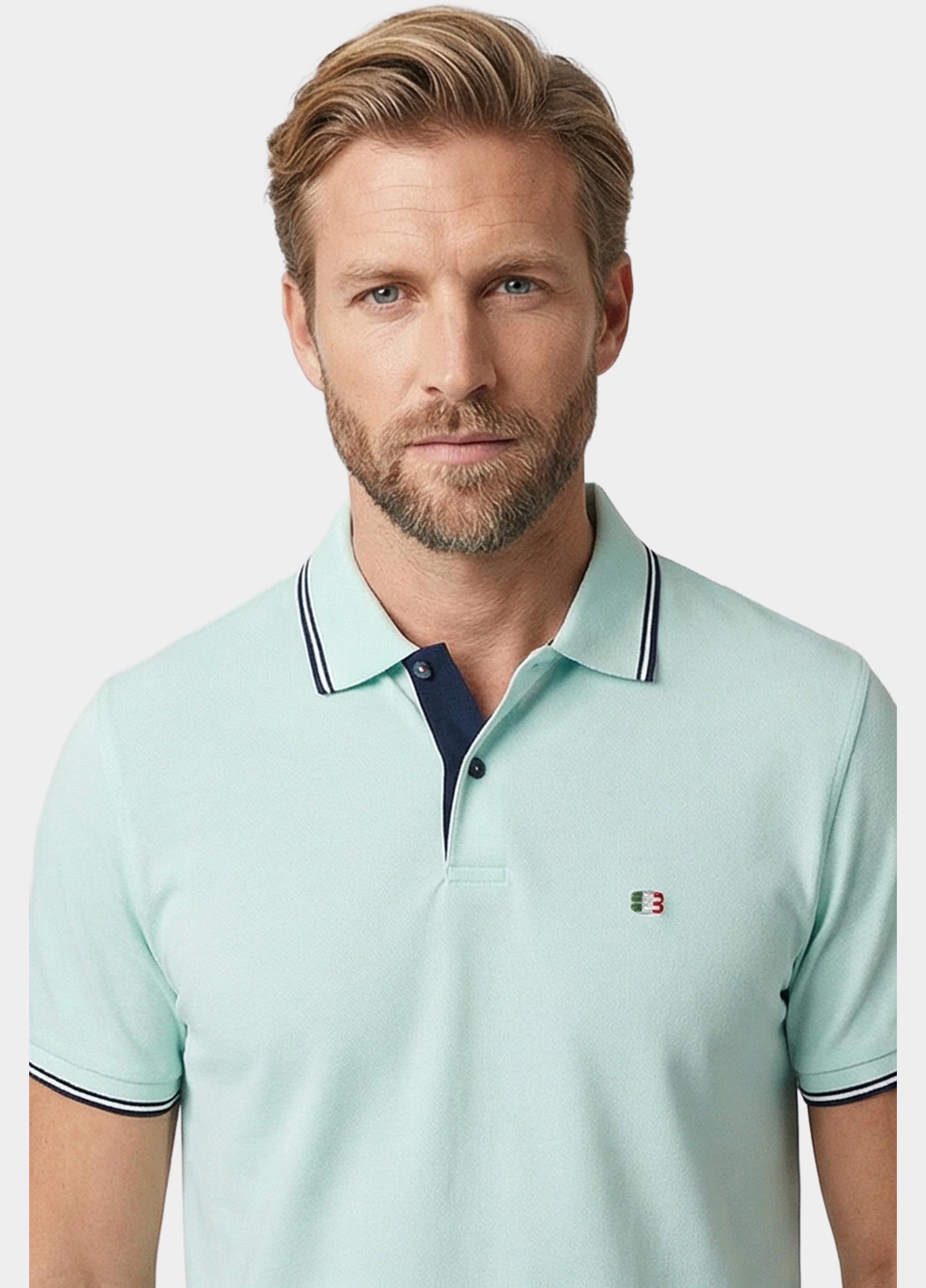 Giordano Polo heren Groen Nico Signature Polo SS Two-Pl 616587/71
