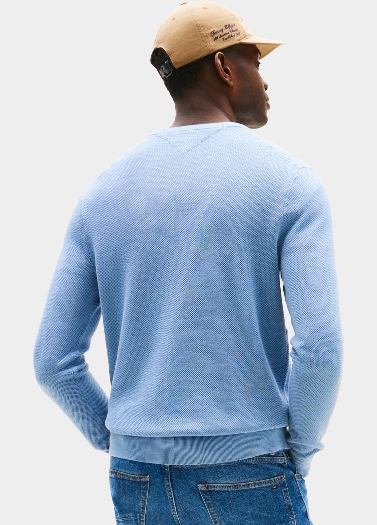 Tommy Hilfiger Pullover heren Blauw Essential Structure Crew Neck MW0MW36347/C2B