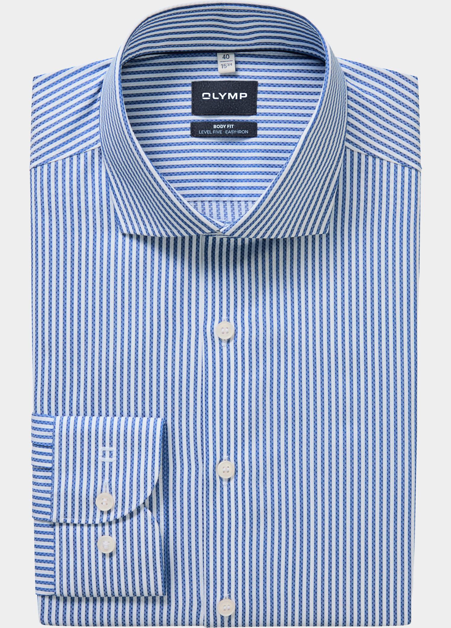 Olymp Overhemd extra lange mouw Blauw Level Five 209779/19