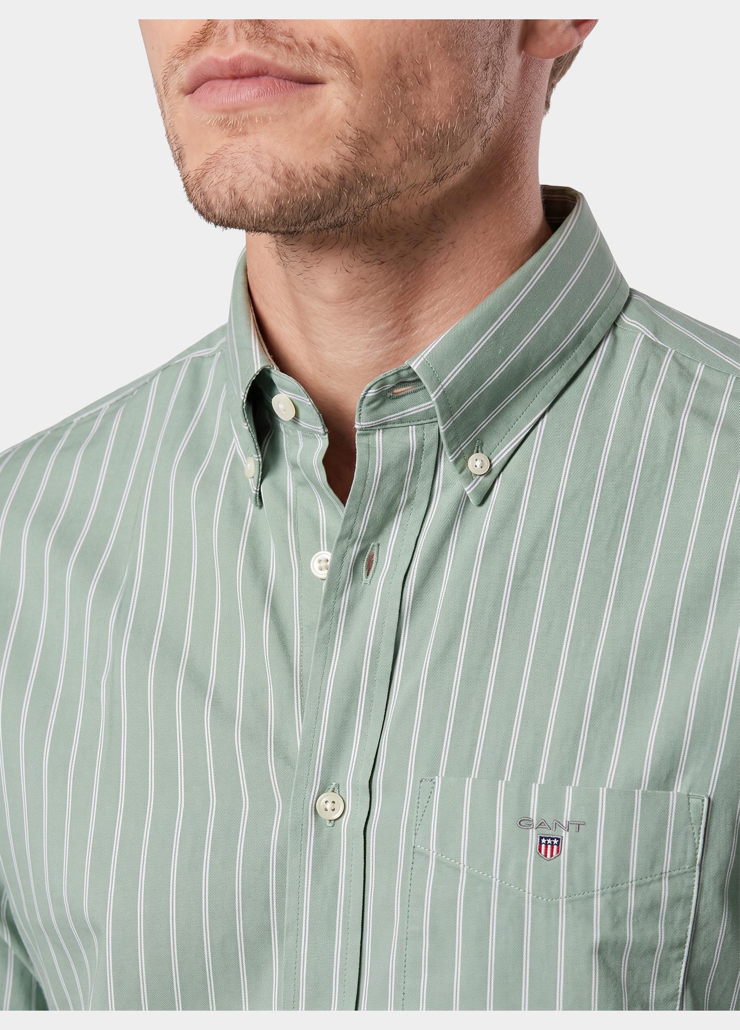 Gant Overhemd heren Groen Klassiek poplin overhemd met 3262031/308