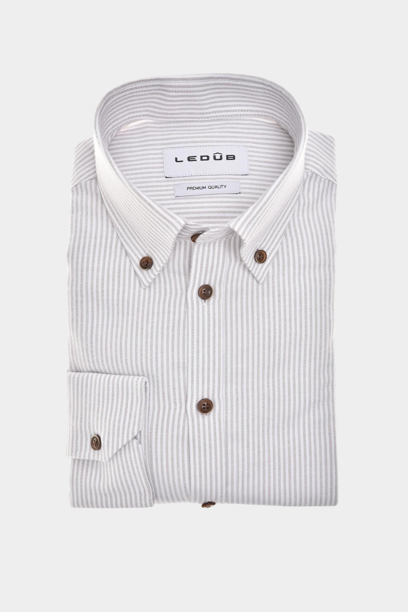 Ledub Business hemd lange mouw Grijs SF5 0143246/220-000-000