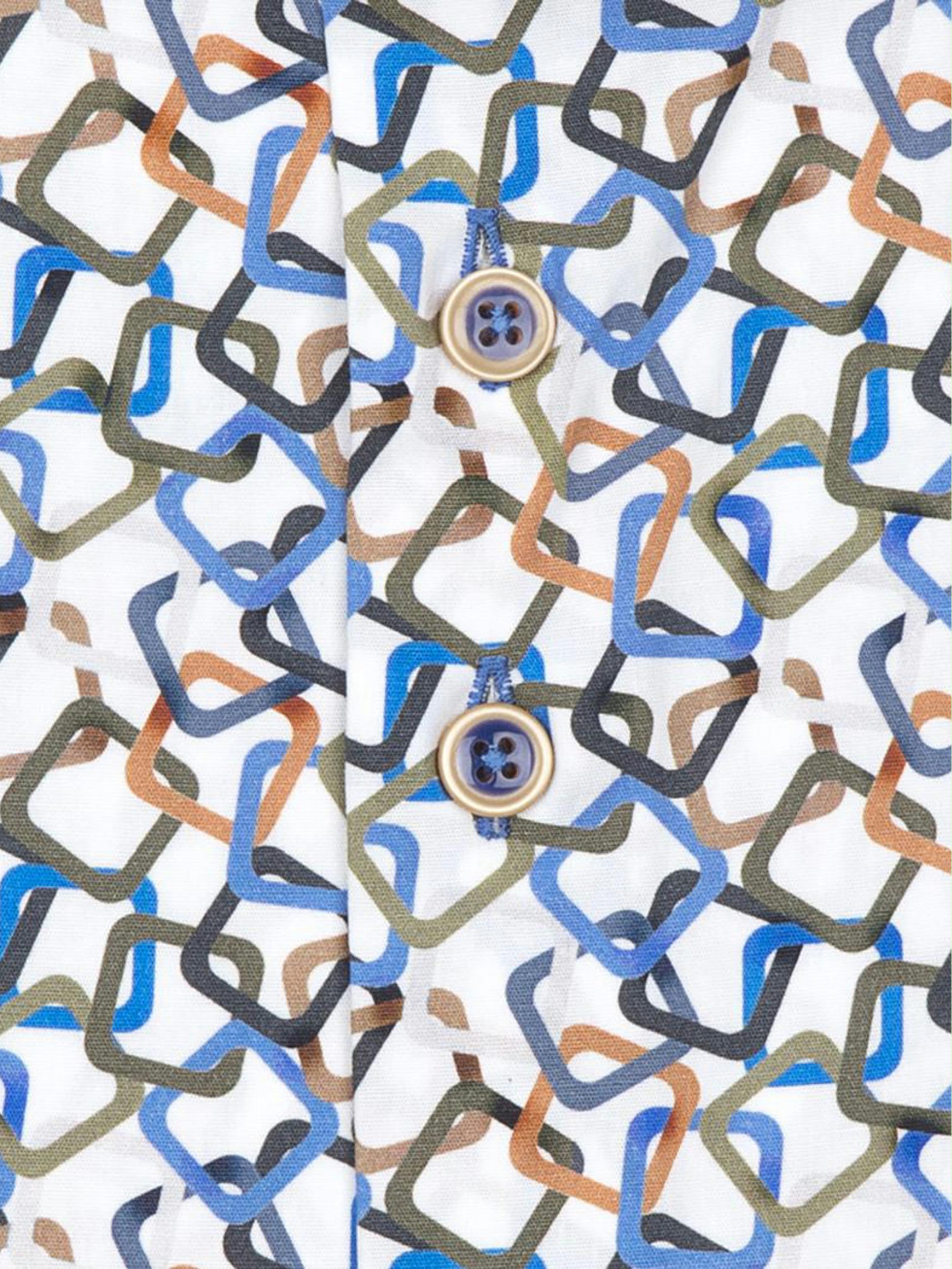 R2 Amsterdam Casual hemd lange mouw Multi  116.WSP.043/073