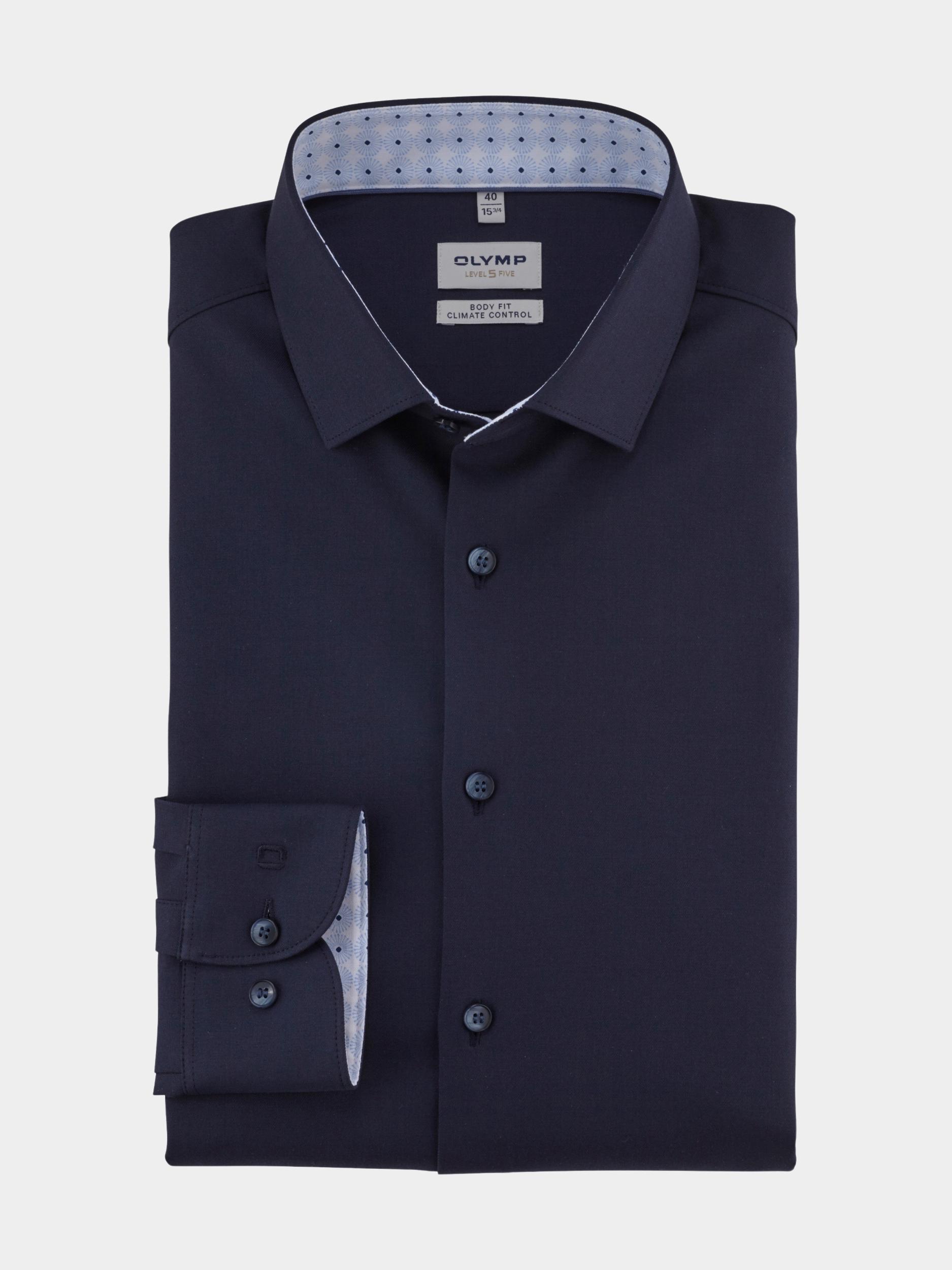 Olymp Business hemd lange mouw Blauw Level Five 24/Seven 207774/18