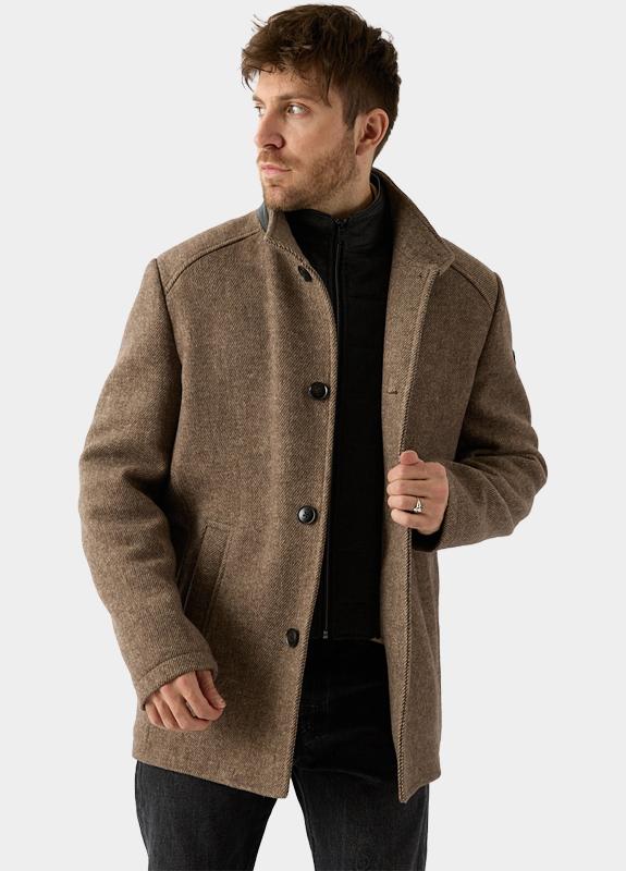 Donders 1860 Wollen Jack Bruin Wooddown Wool Coat 21807.3/410