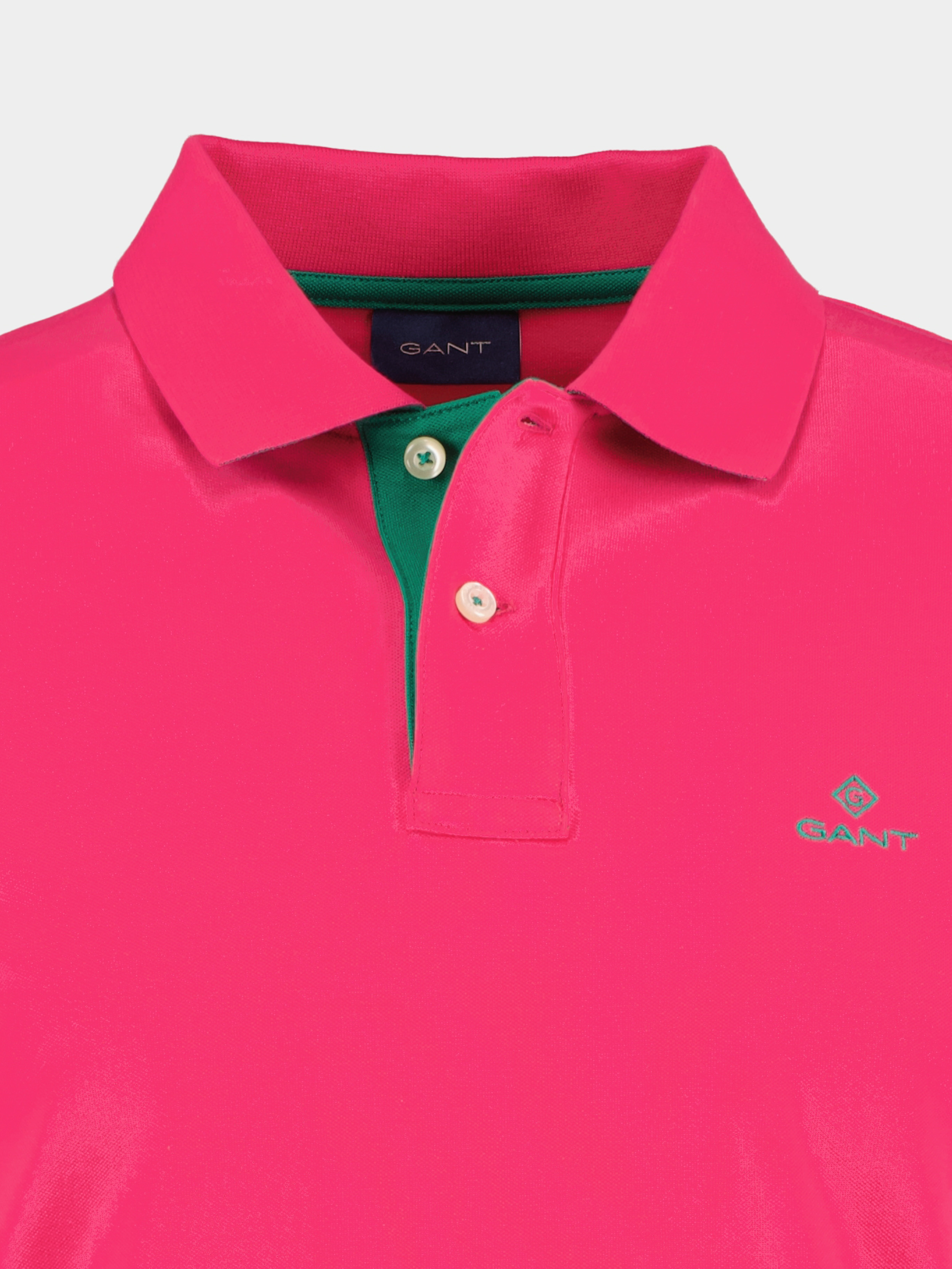 Gant Polo korte mouw Roze Contrast Collar Pique SS Rugge 2052003/675