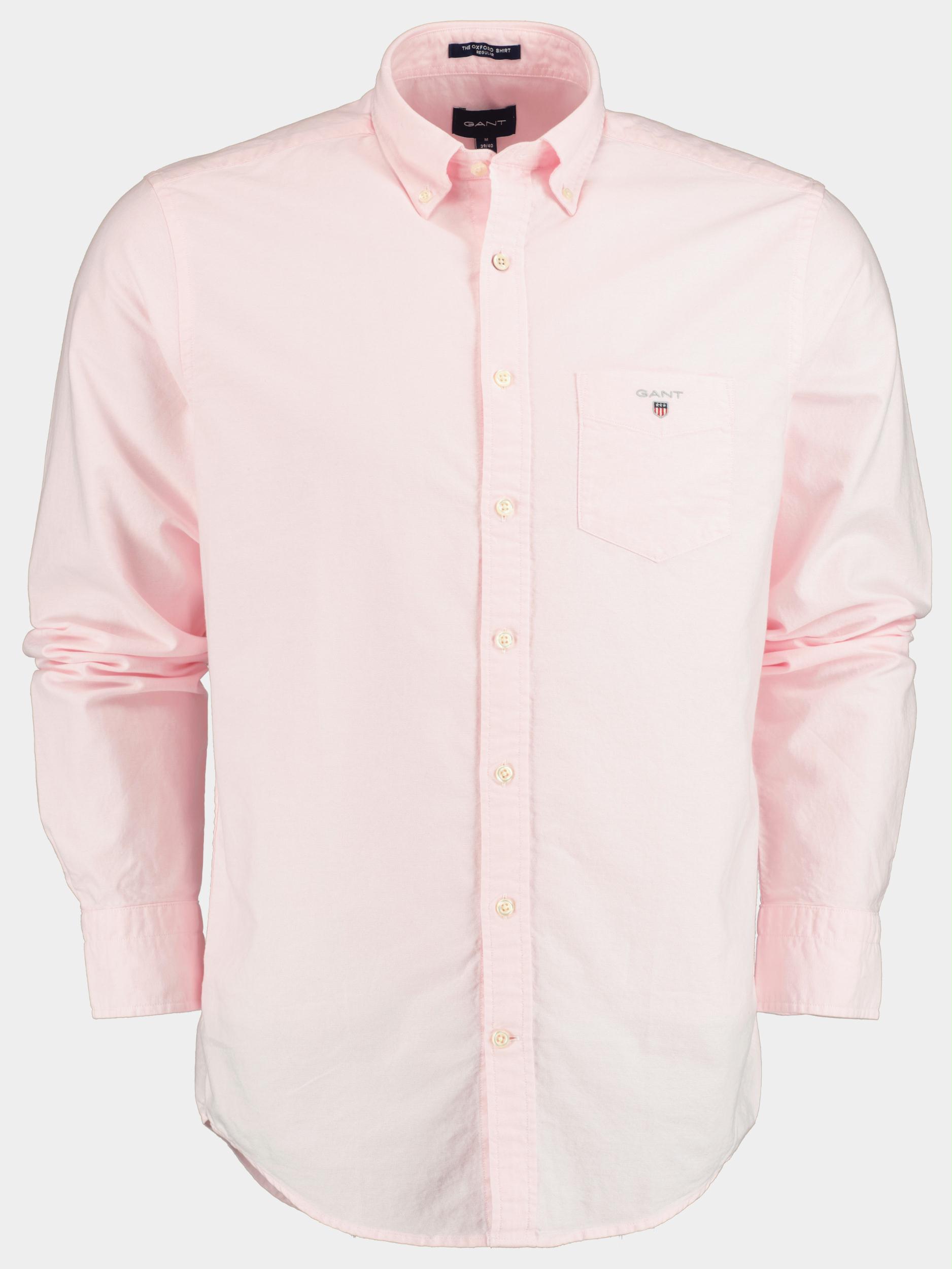Gant Casual hemd lange mouw Roze Overhemd Oxford Regular Fit 3046000/662