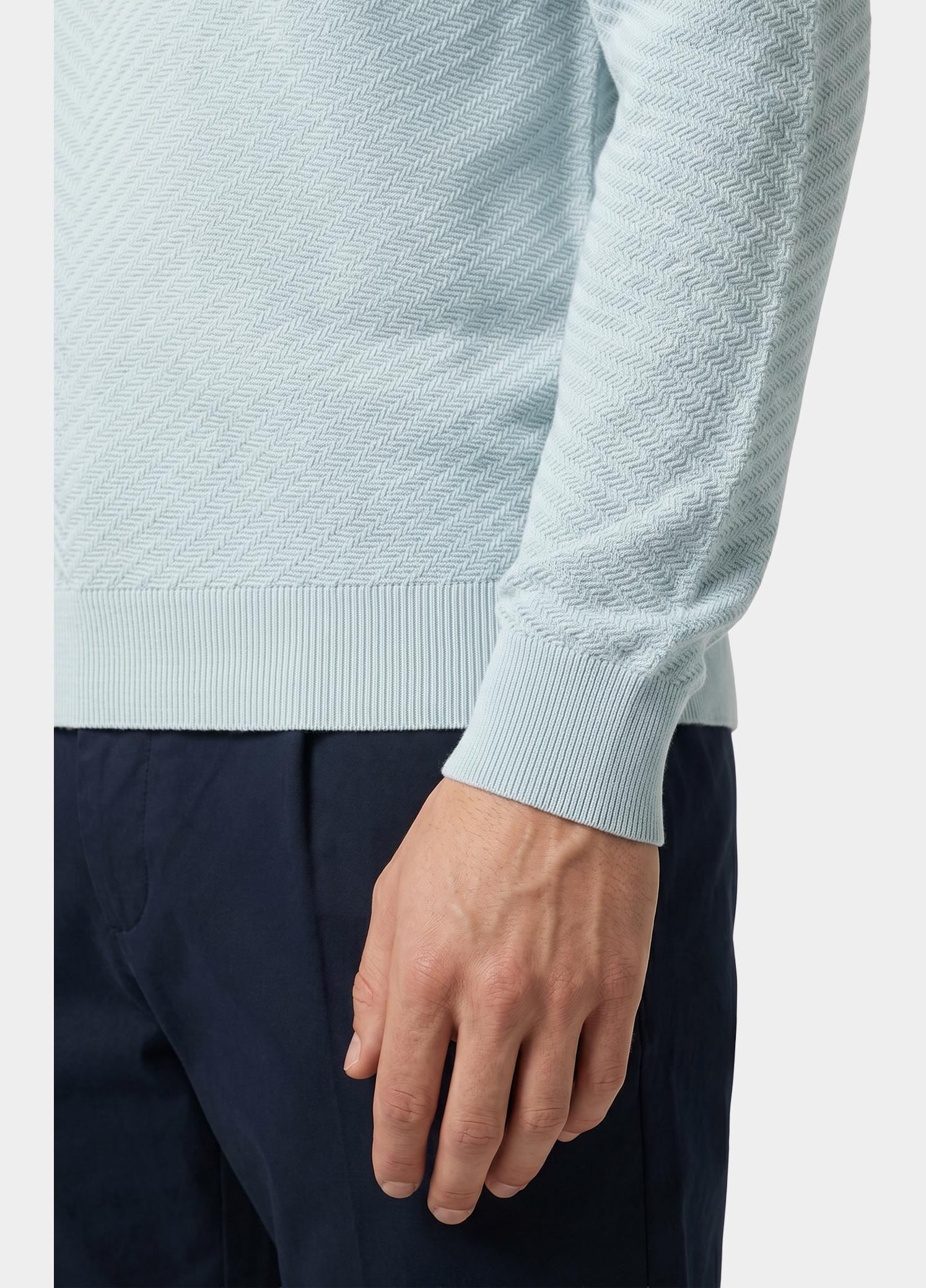 BOSS Black Polo lange mouw Blauw H-Lofranco 10280726 01 50565565/499