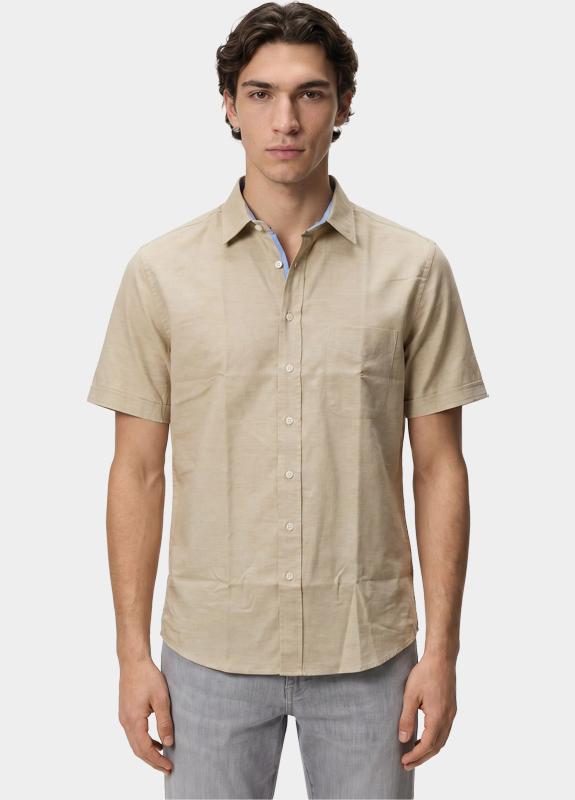 R.B. Boston overhemd korte mouw heren Wit Marshall SS Button Down 616670/81