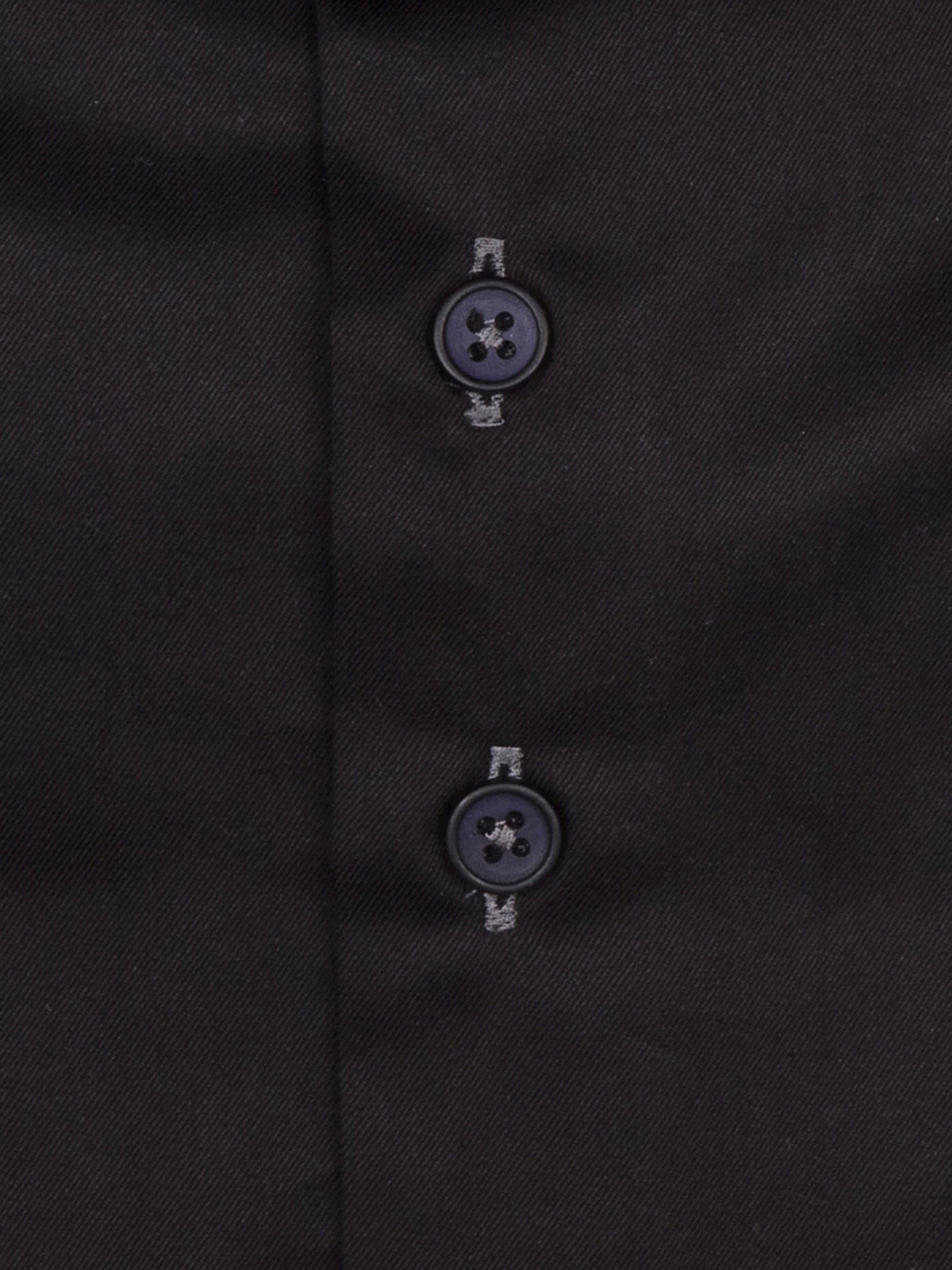 R2 Amsterdam Casual hemd lange mouw Zwart  NOS.TWILL.004/020