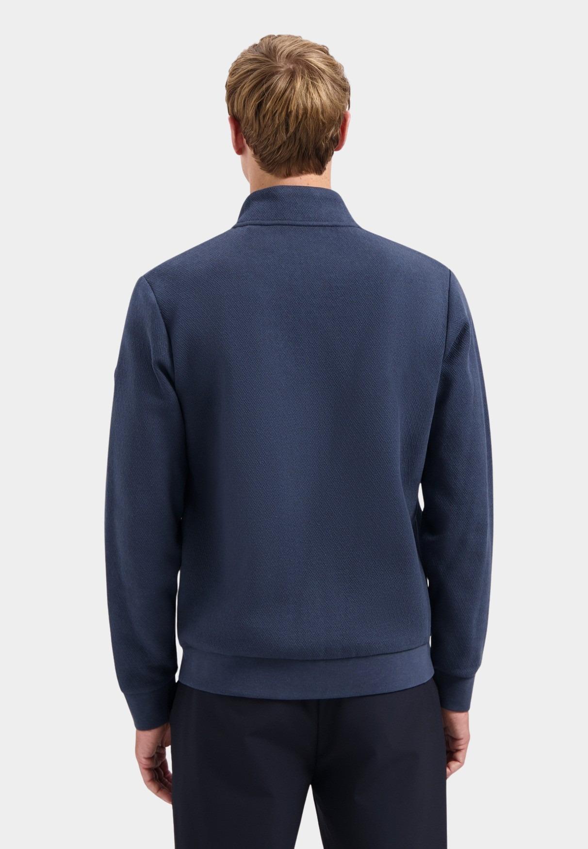 No Excess sweat vest Blauw Sweater Full Zip Stand Up-Col 29100815/078