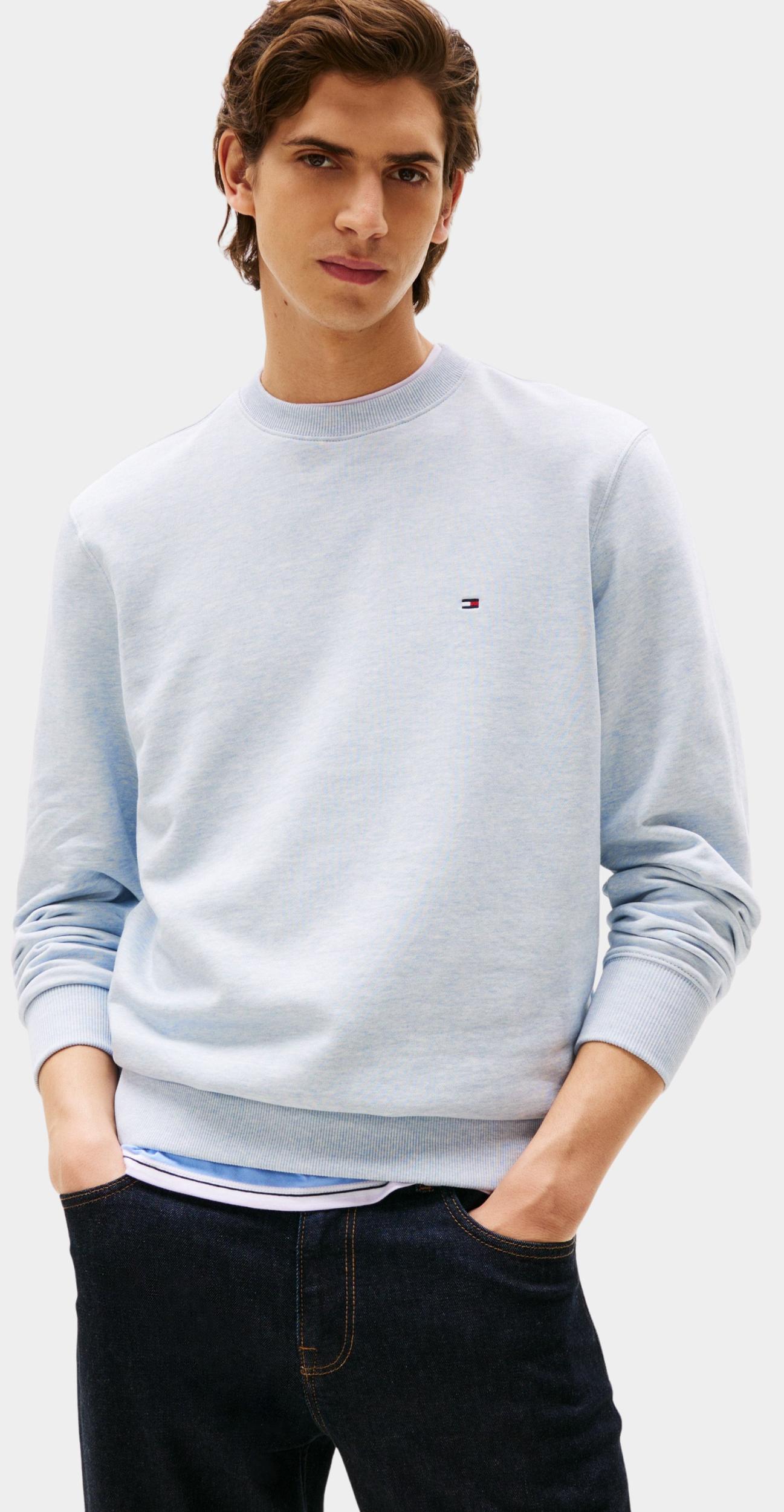 Tommy Hilfiger Pullover Blauw Essential Terry Crew MW0MW37237/DS9